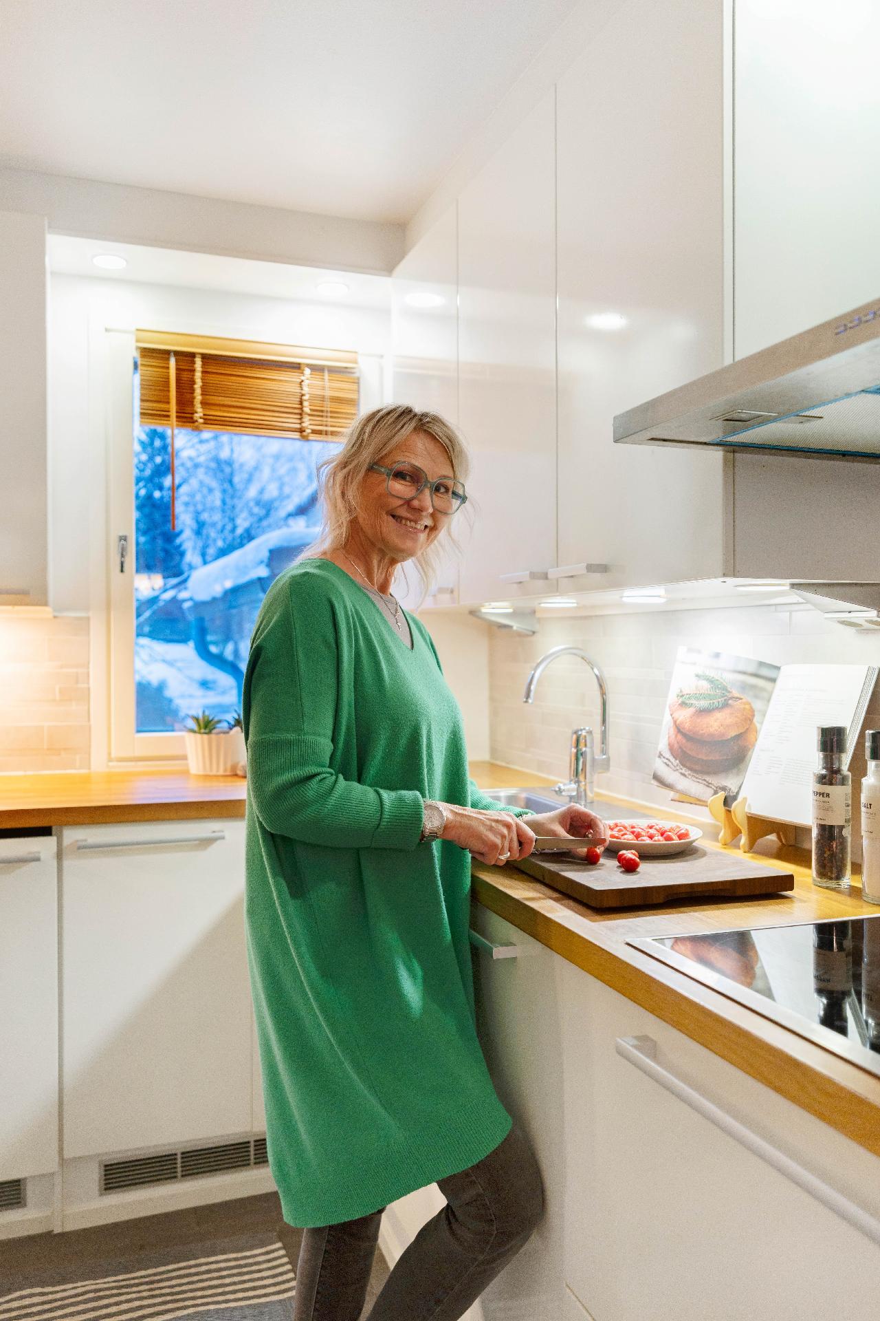 On niin kiva ja toimiva keittiö.