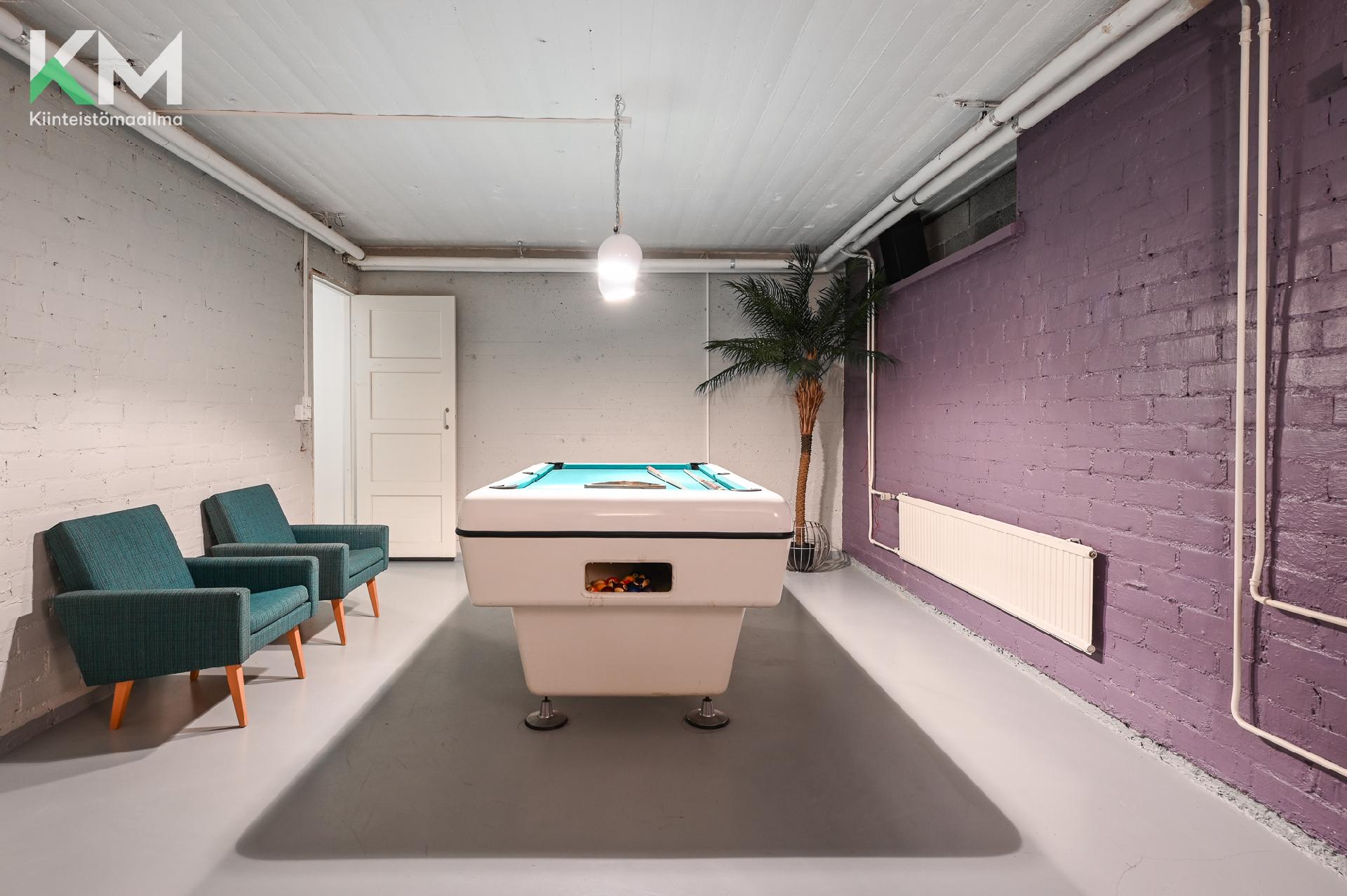 Kellarikerroksen oleskeluhuone