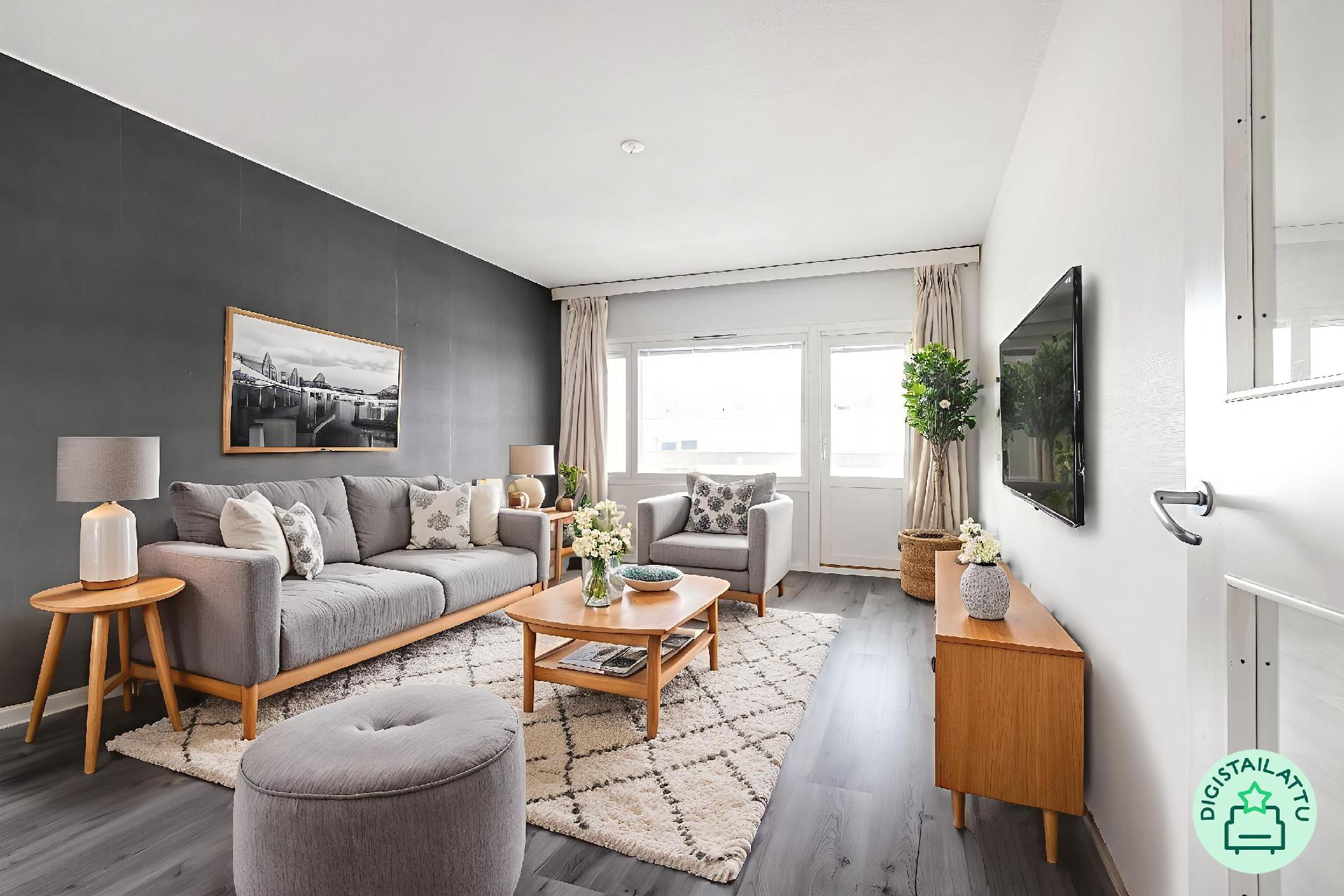 Digistailattu olohuone