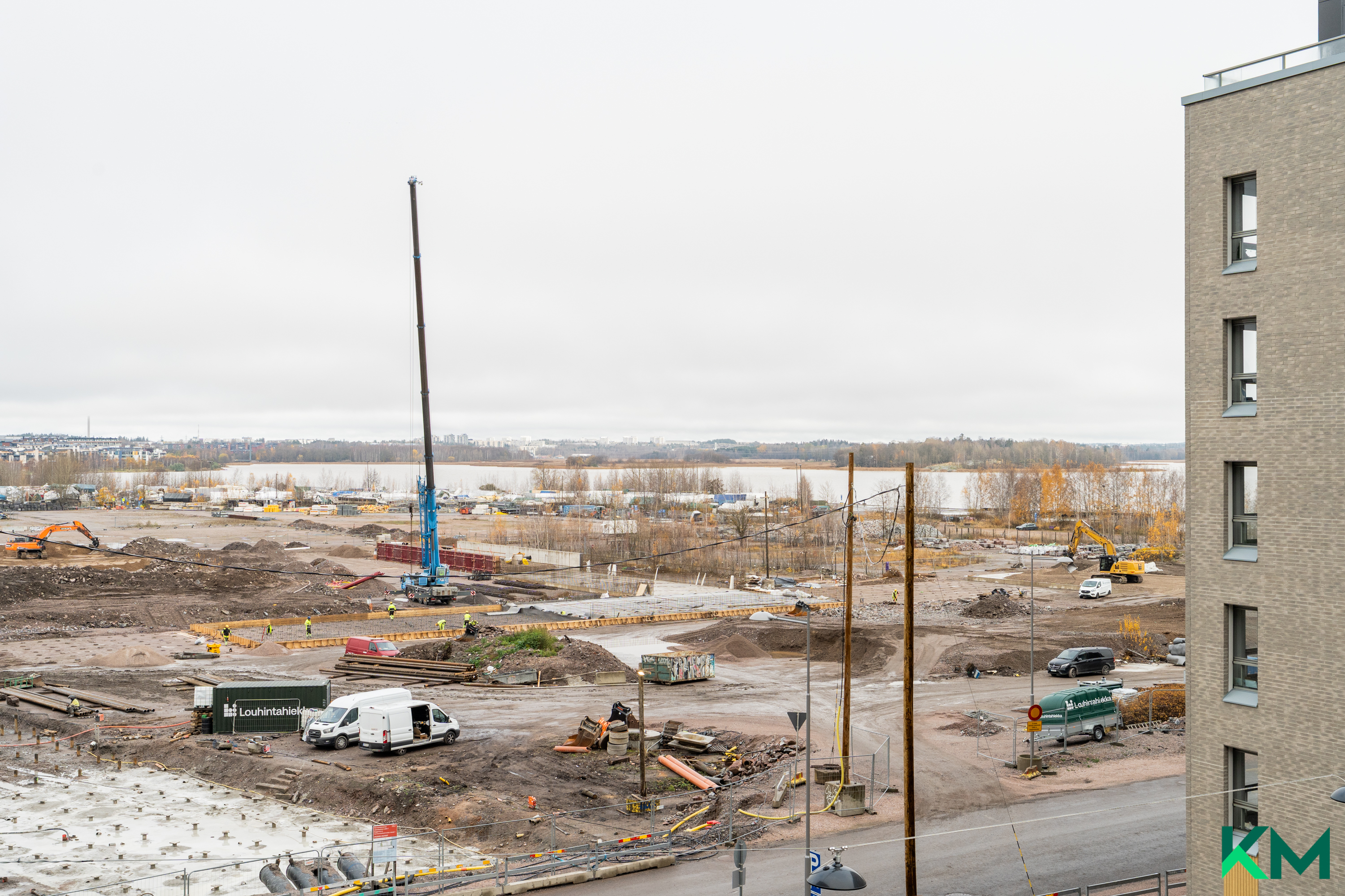 Parveke näkymää Vanhankaupunginlahden suuntaan