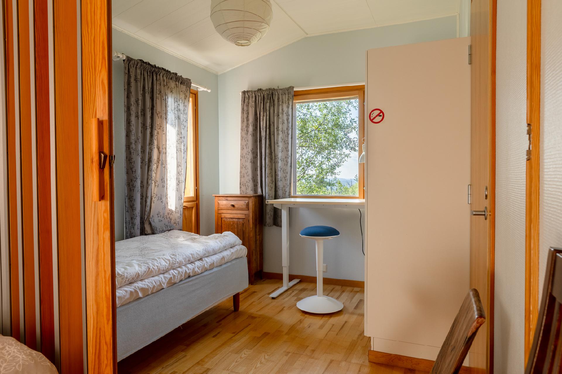 Kiisa B: Yhden hengen huone (yhdistettävissä haitariovella perhehuoneeksi).