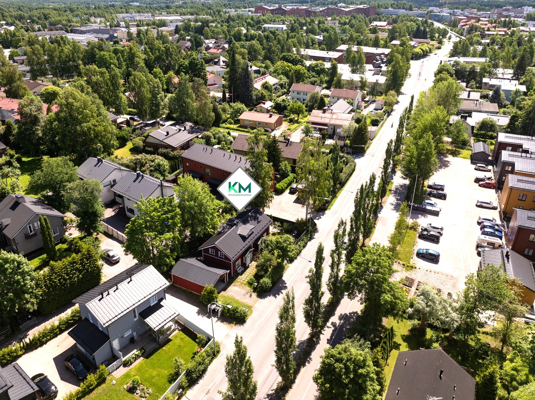 Ilmakuva Kotinummentie 39 ja sen lähiympäristö