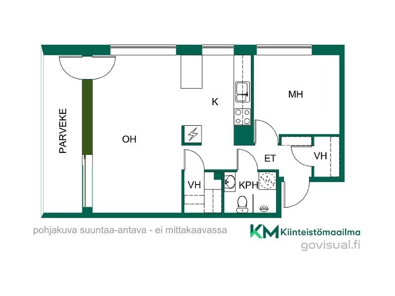 Asunnon pohjakuva