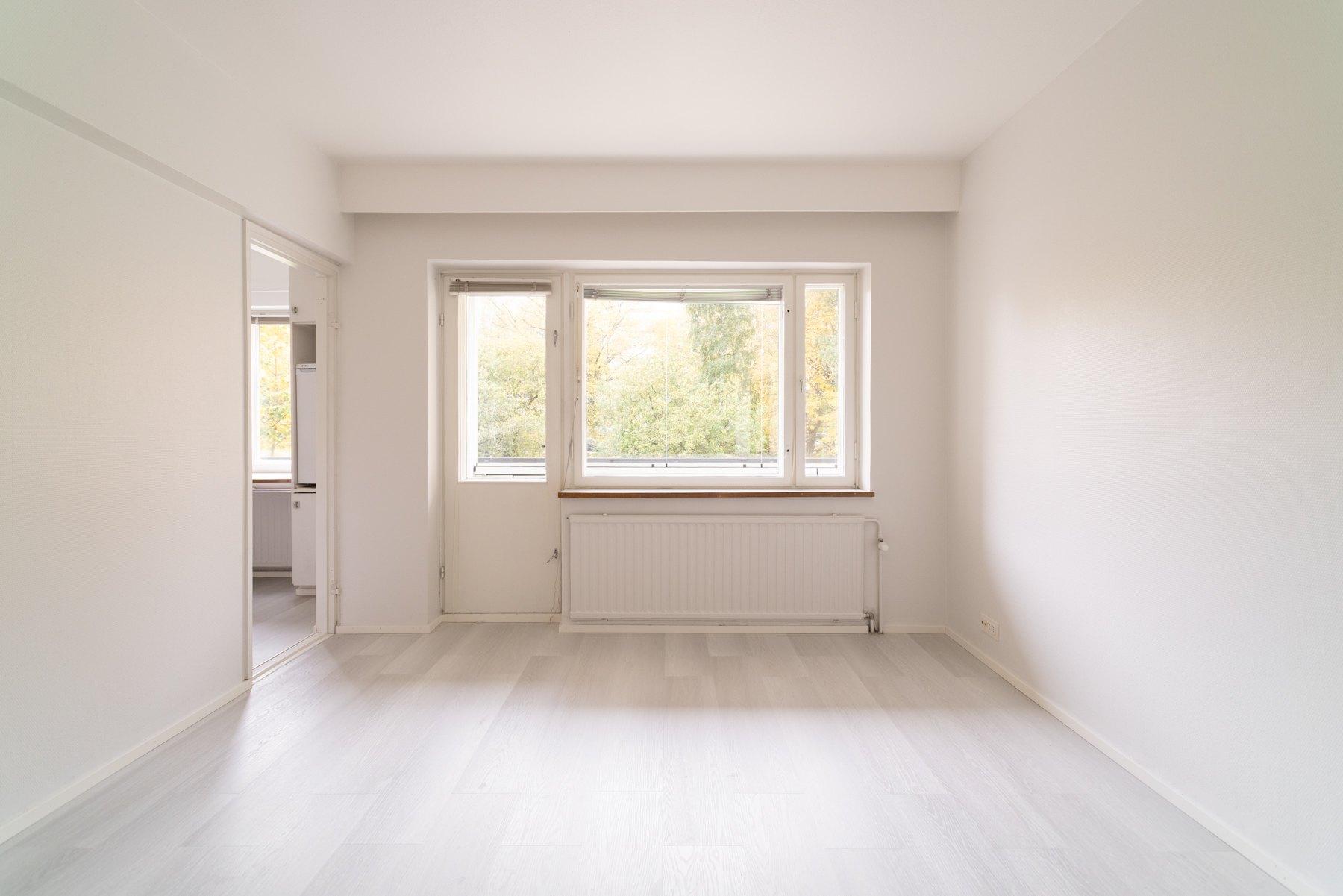 Olohuone, käynti lasitetulle parvekkeelle