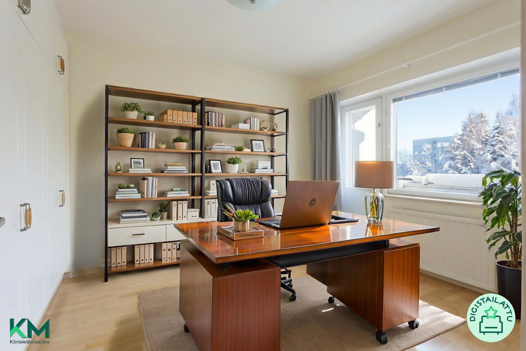 Jos teille riittää yksi Makuuhuone (Mh), niin Mh2 voi käyttää myös työ- tai vierashuoneena