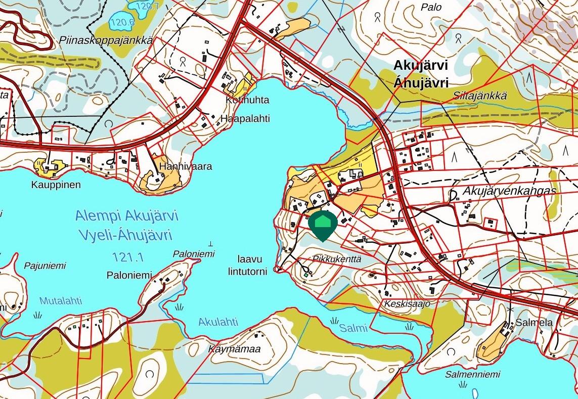 Sijainti maastokartalla