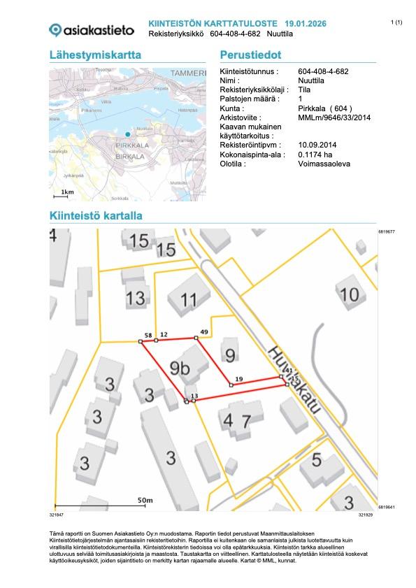 Huvilakatu 9, Pirkkala