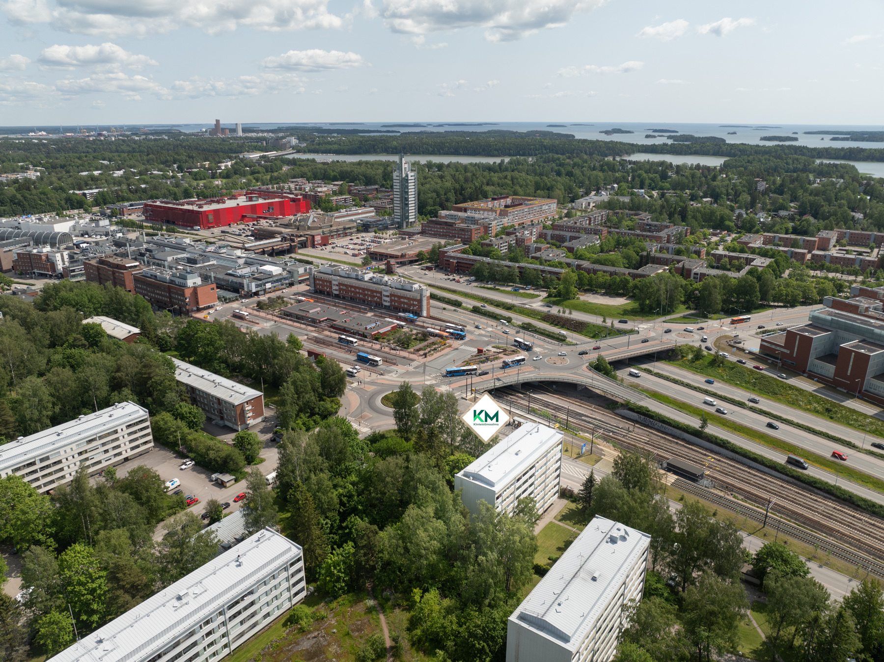 Ilmakuva Raaseporintie 1 lähialueesta - Itis - Easton