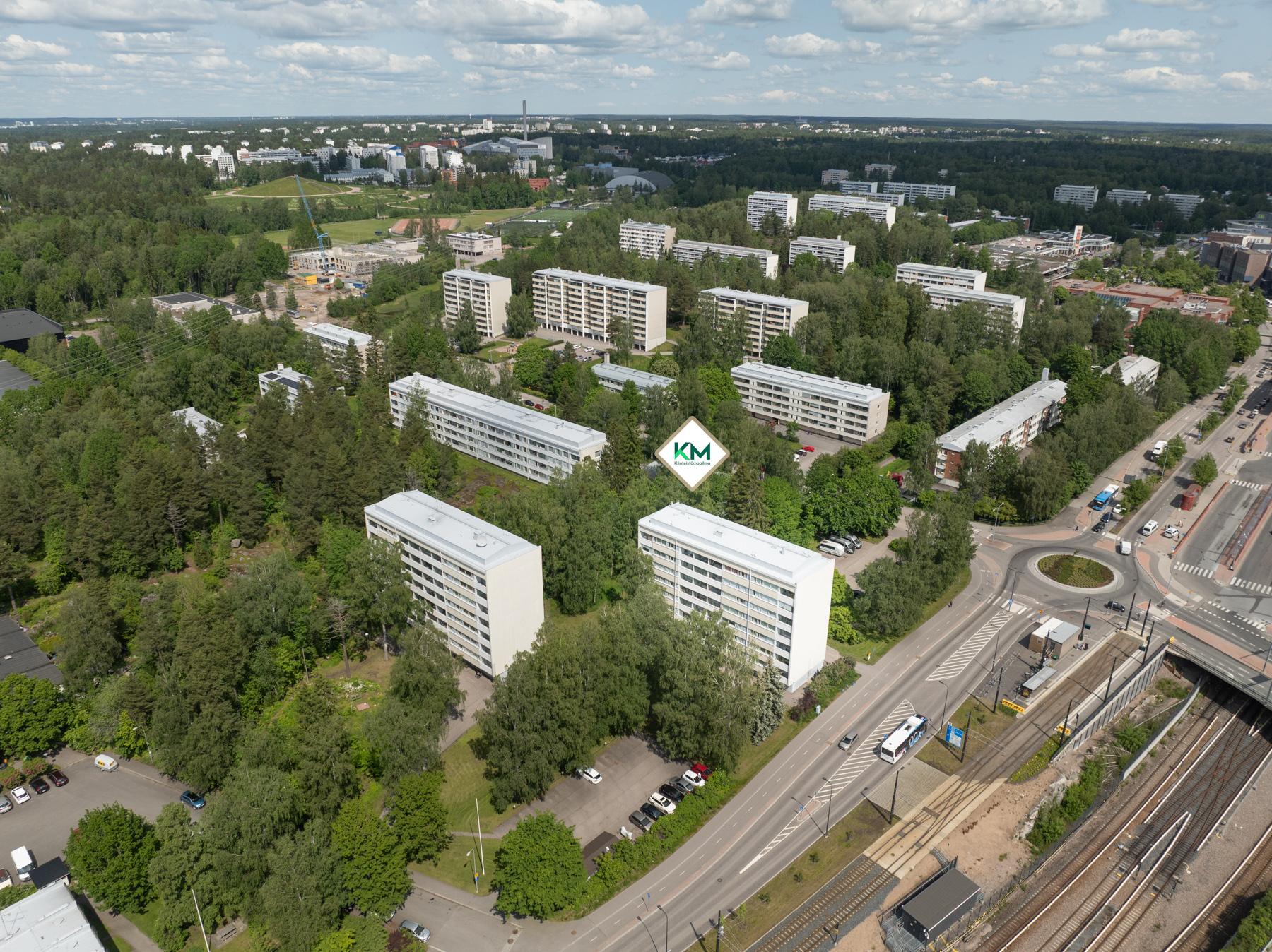 Ilmakuva Raaseporintie 1 lähialueesta