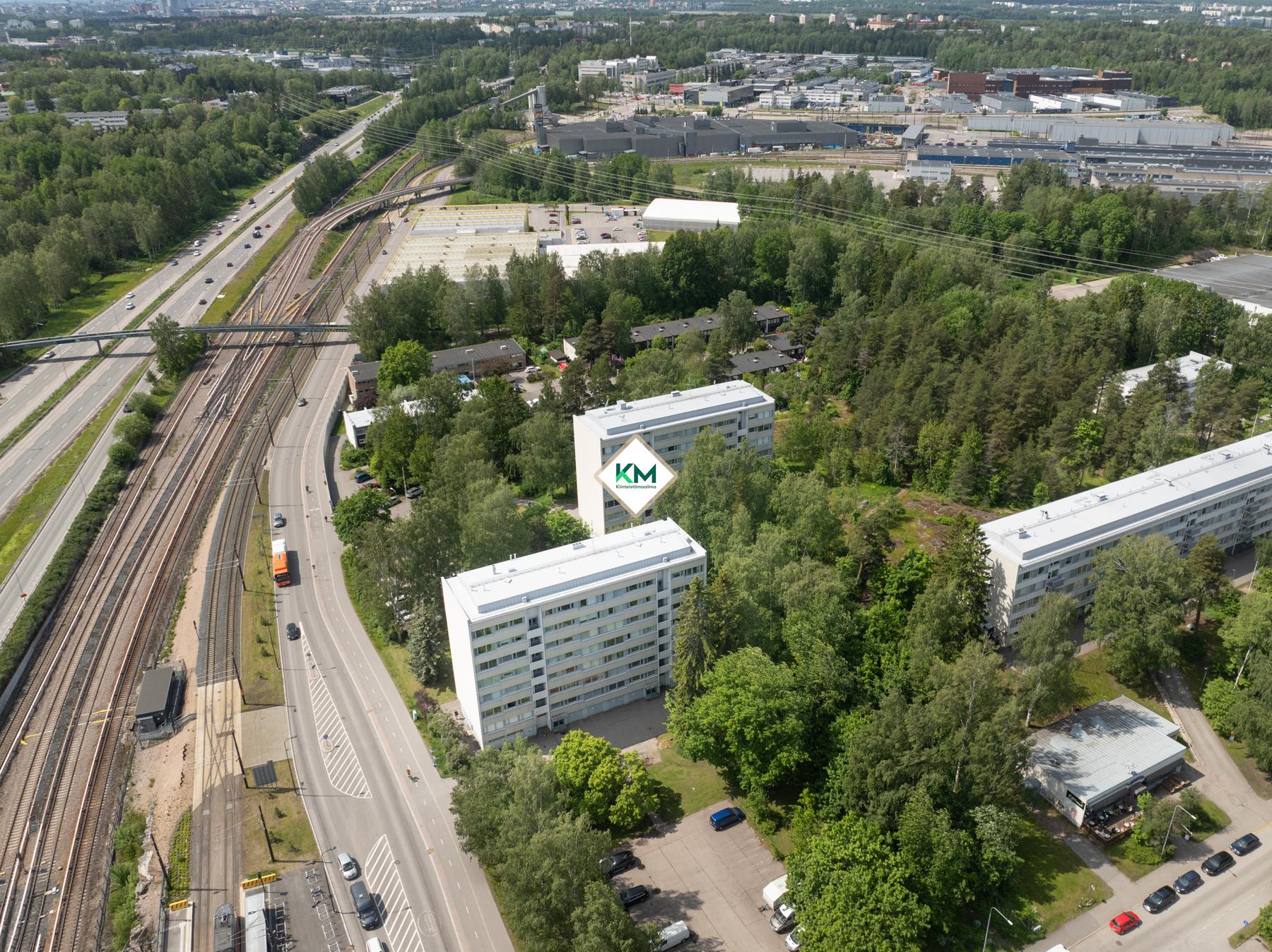 Ilmakuva lähialueesta - tie Siilitielle