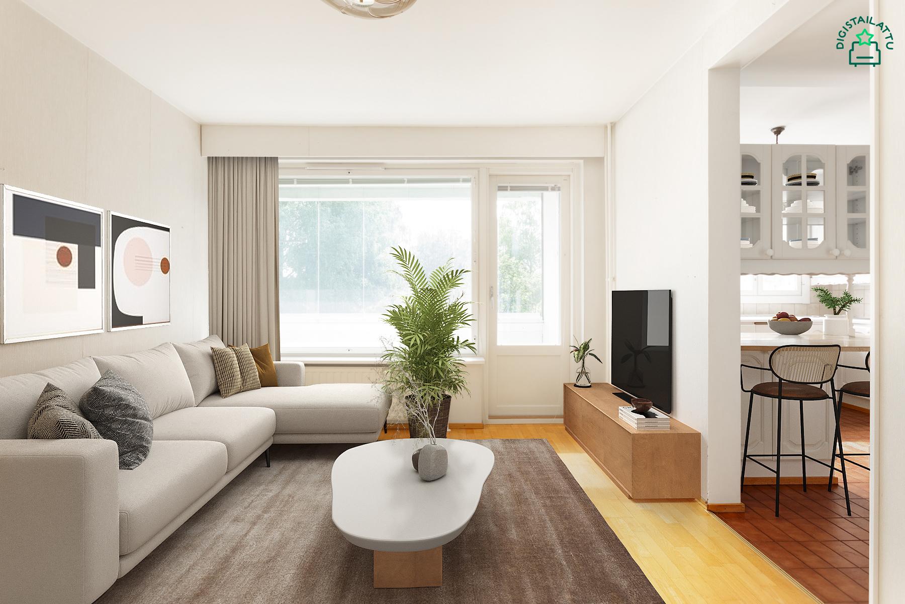 Digi-stailattu olohuone