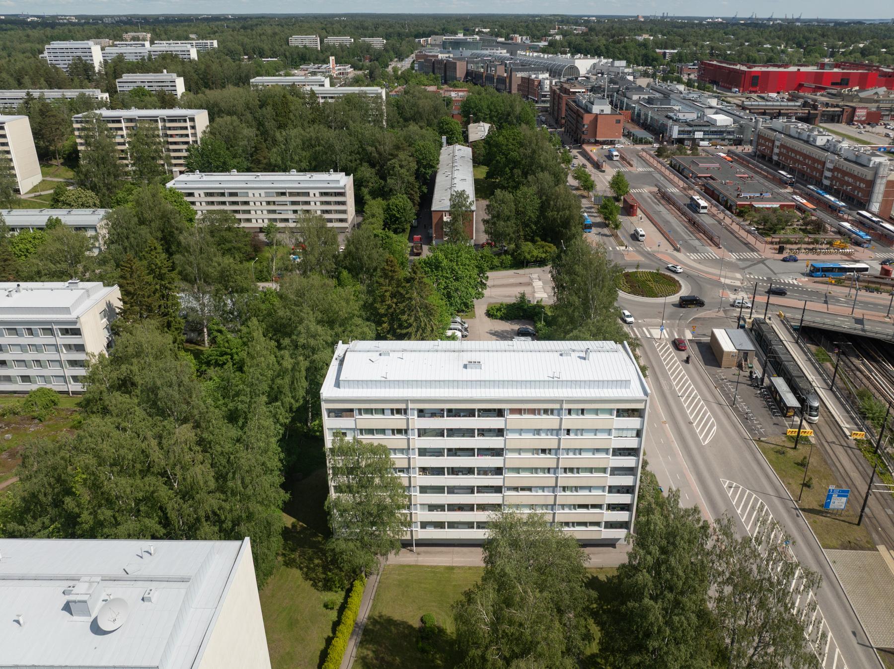 Ilmakuva Raaseporintie 1 lähialueesta