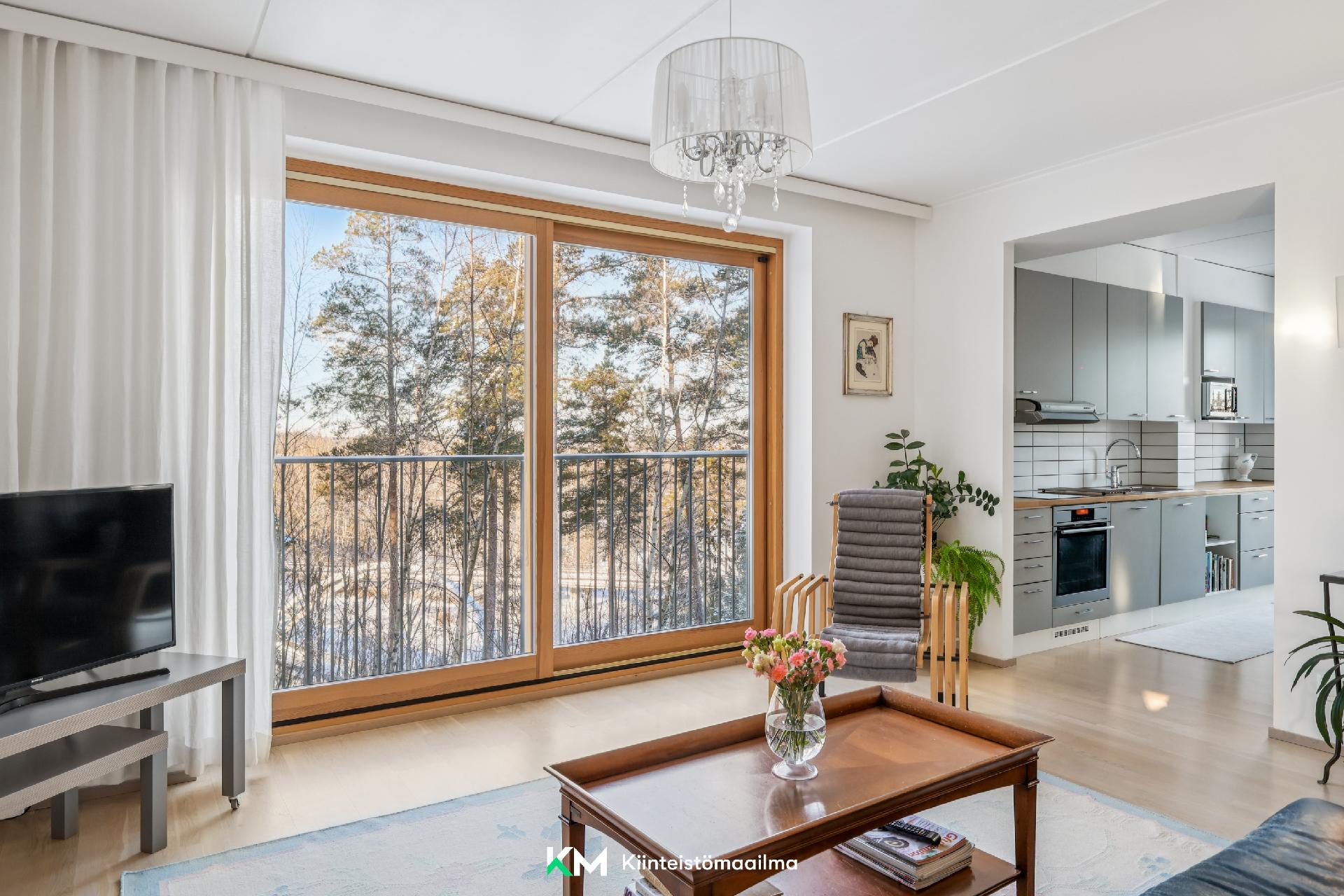 Olohuone ja keittiö