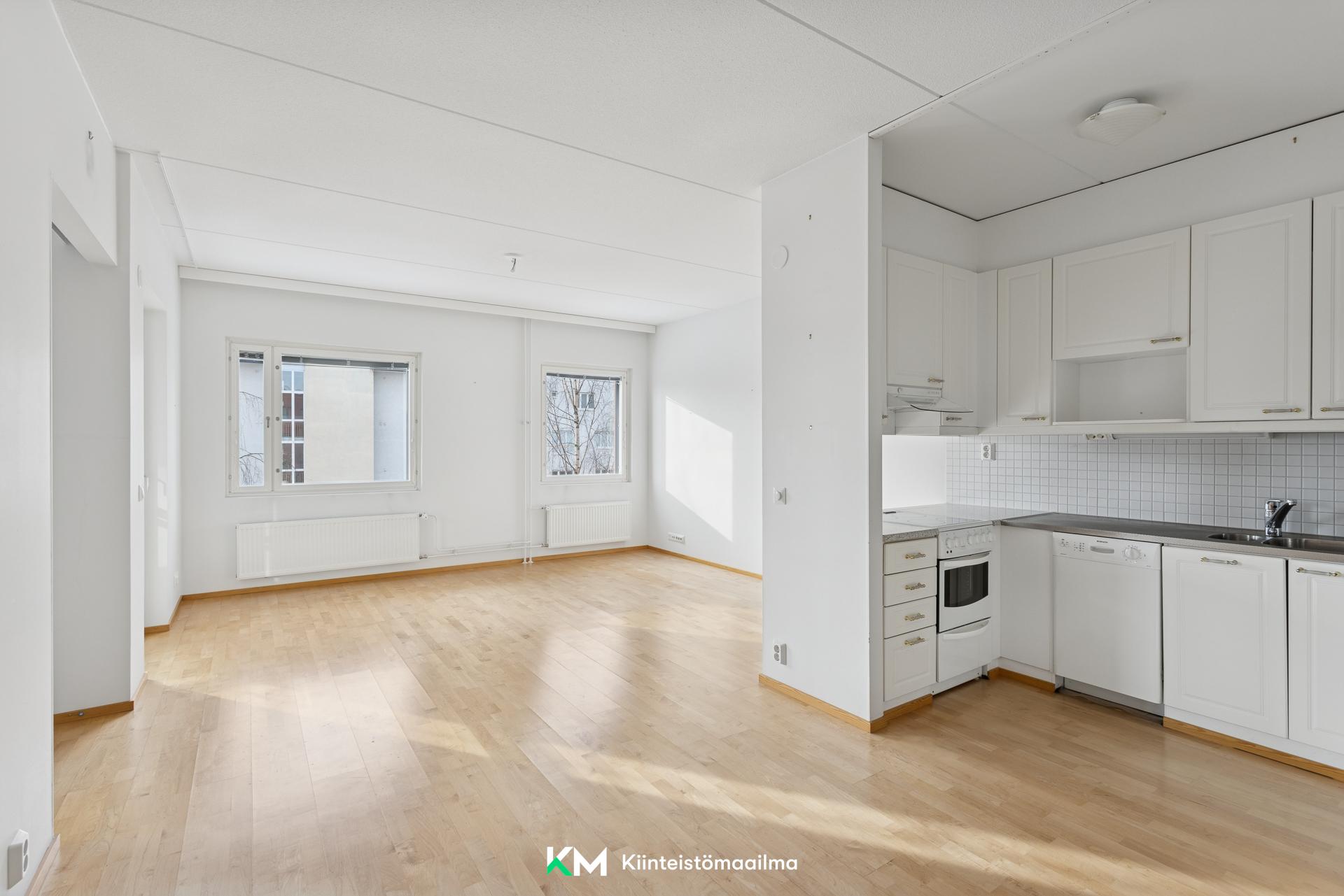 Olohuone ja keittiö