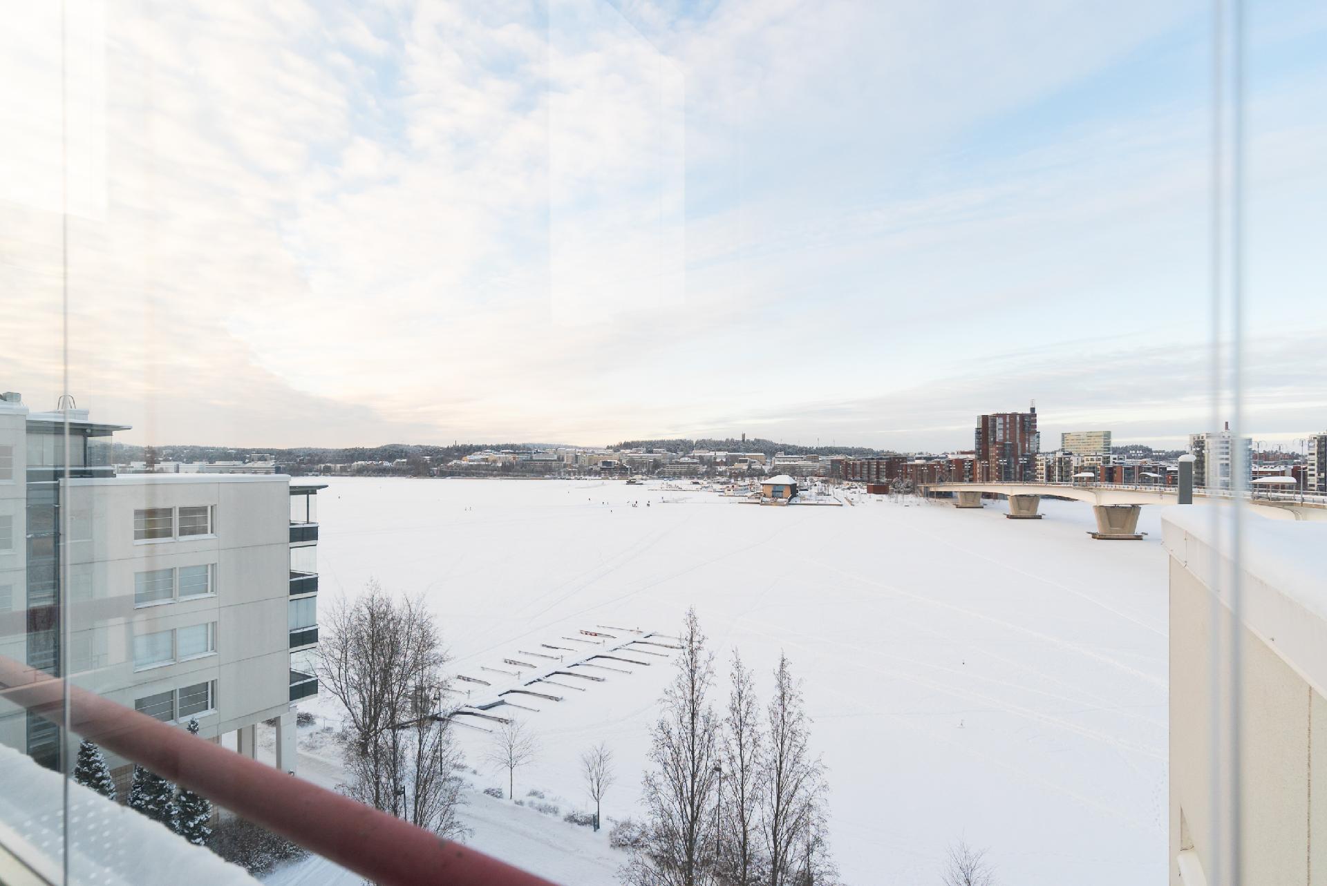 Upea näkymä järvelle