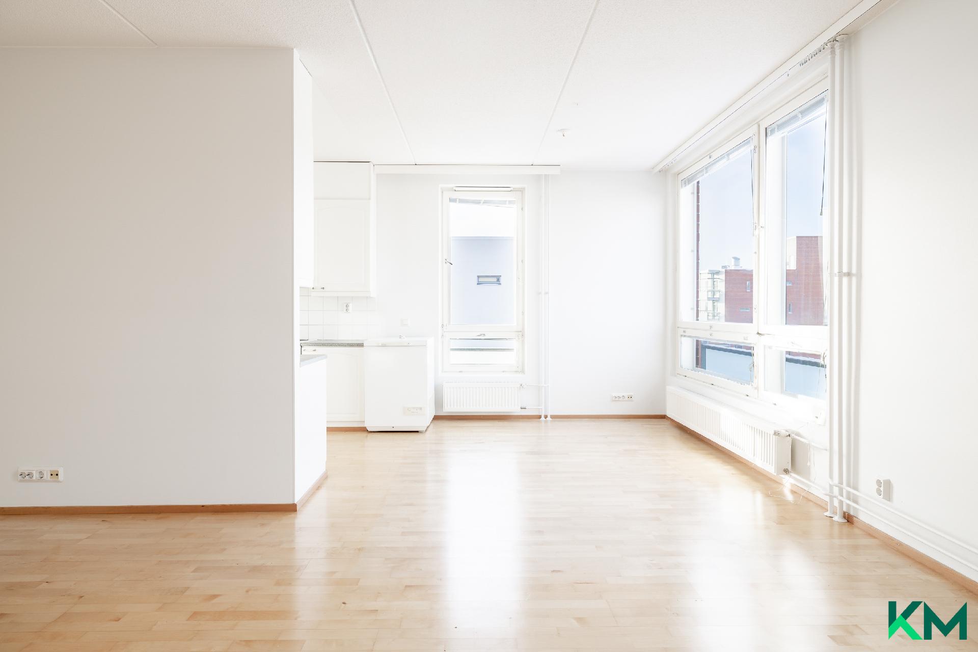 Ruokailutila yhdistyy luontevasti olohuoneeseen 