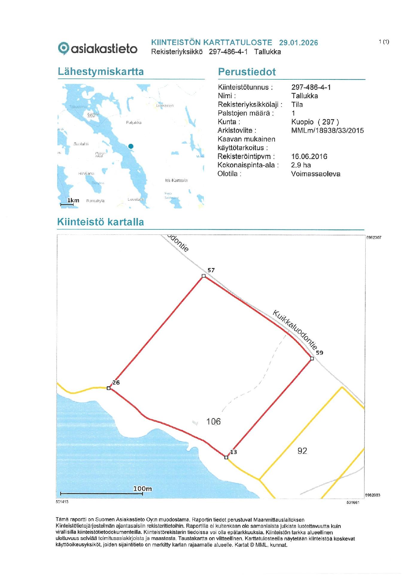 Kuikkaluodontie 106, Karttula, Kuopio