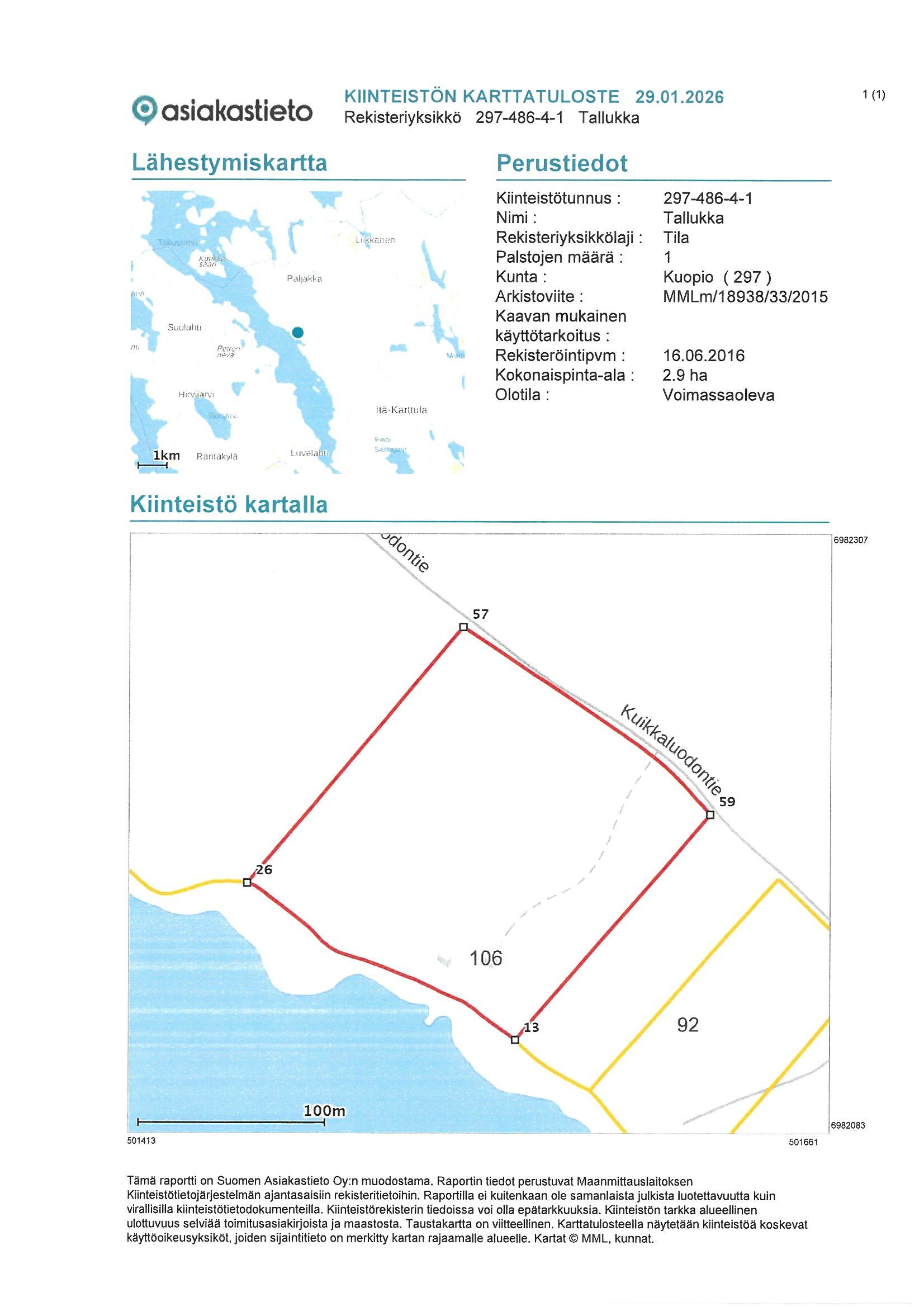 Kuikkaluodontie 106, Karttula, Kuopio