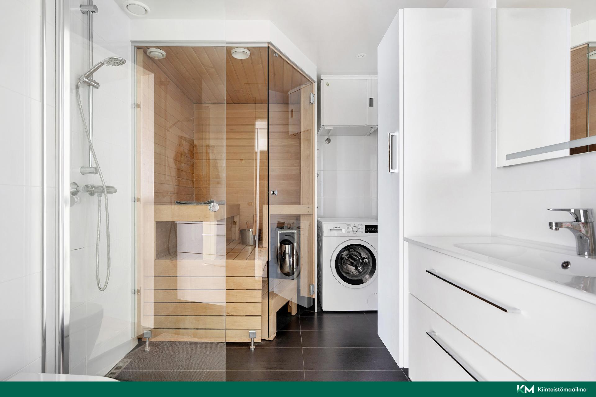 Kylpyhuone ja sauna