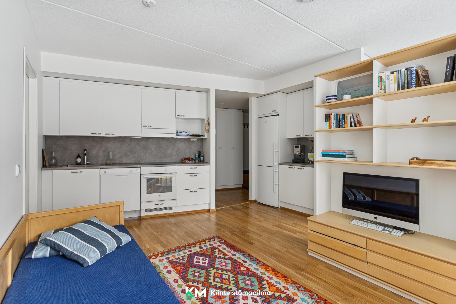 olohuone ja keittiö