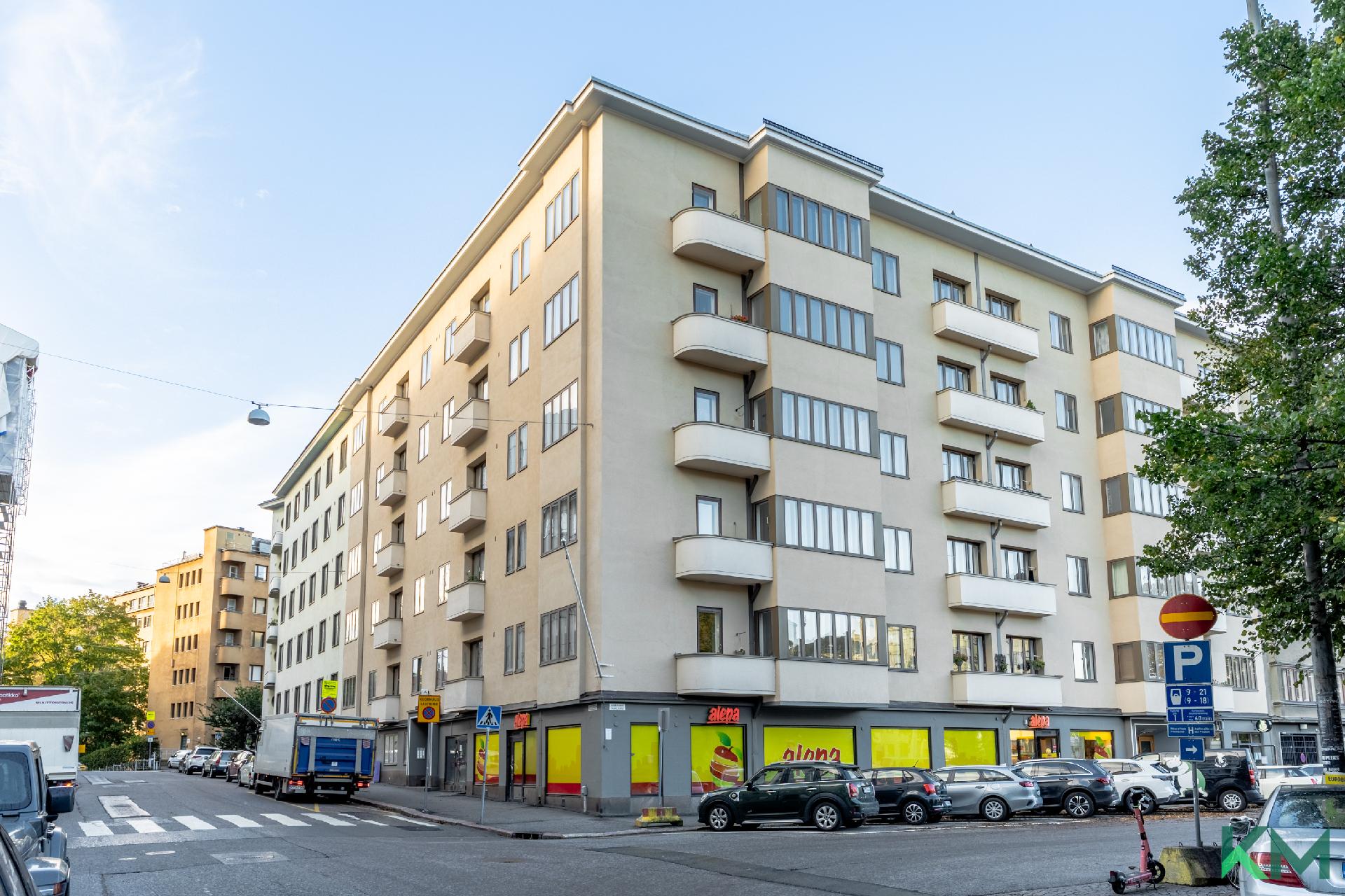 talo kuvattuna Töölöntorilta