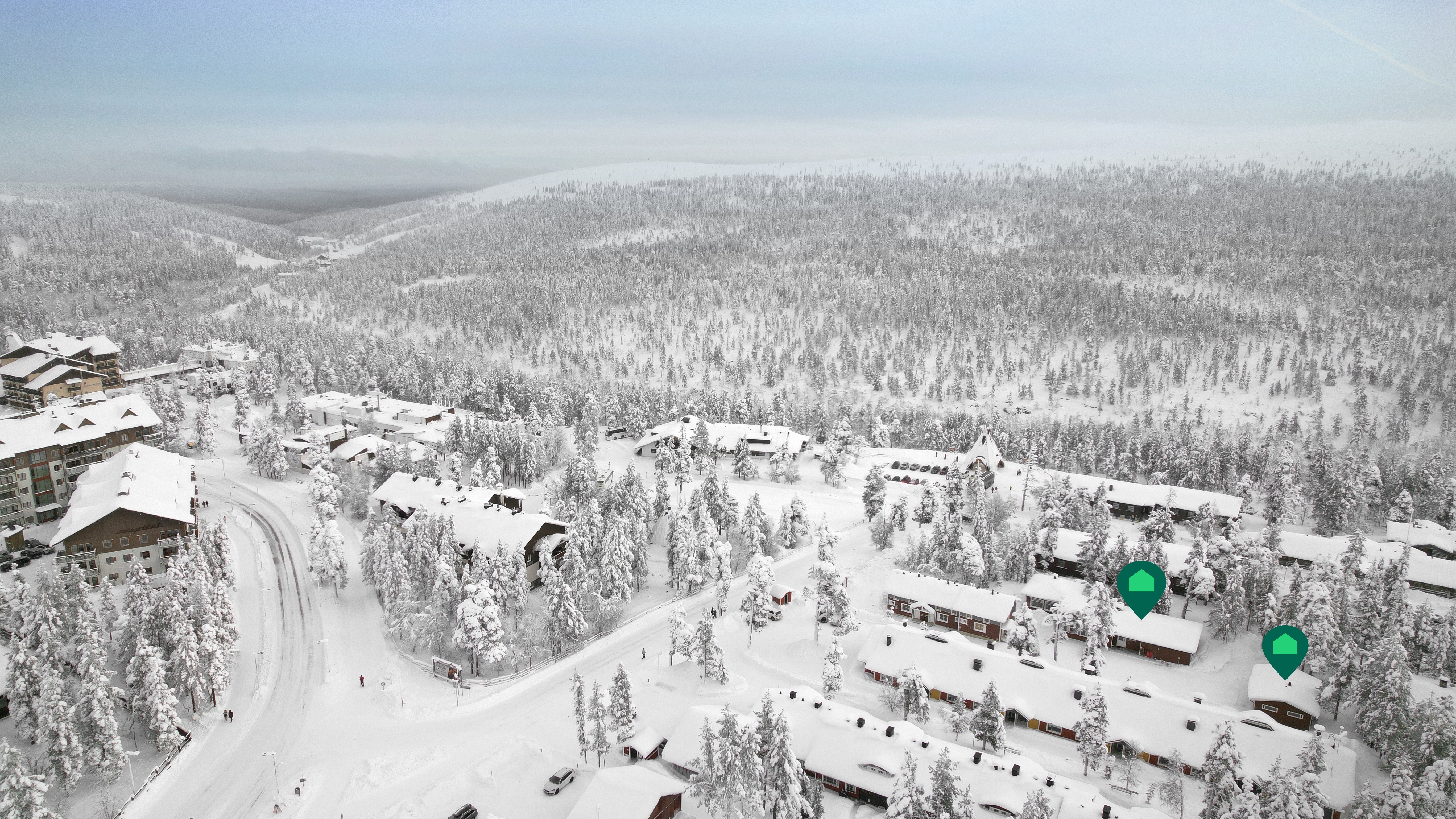 Ilmakuva Iisakkipään suuntaan