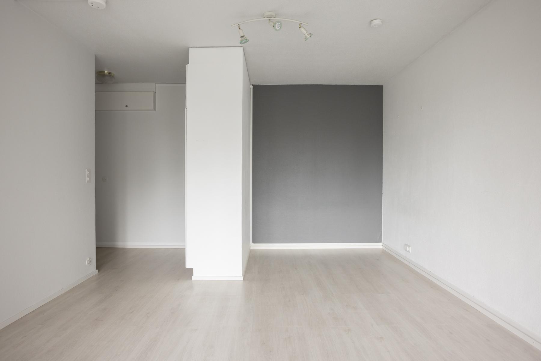 Olohuone - Makuualkovi oik,  vas. käynti eteiseen ja kylpyhuoneeseen