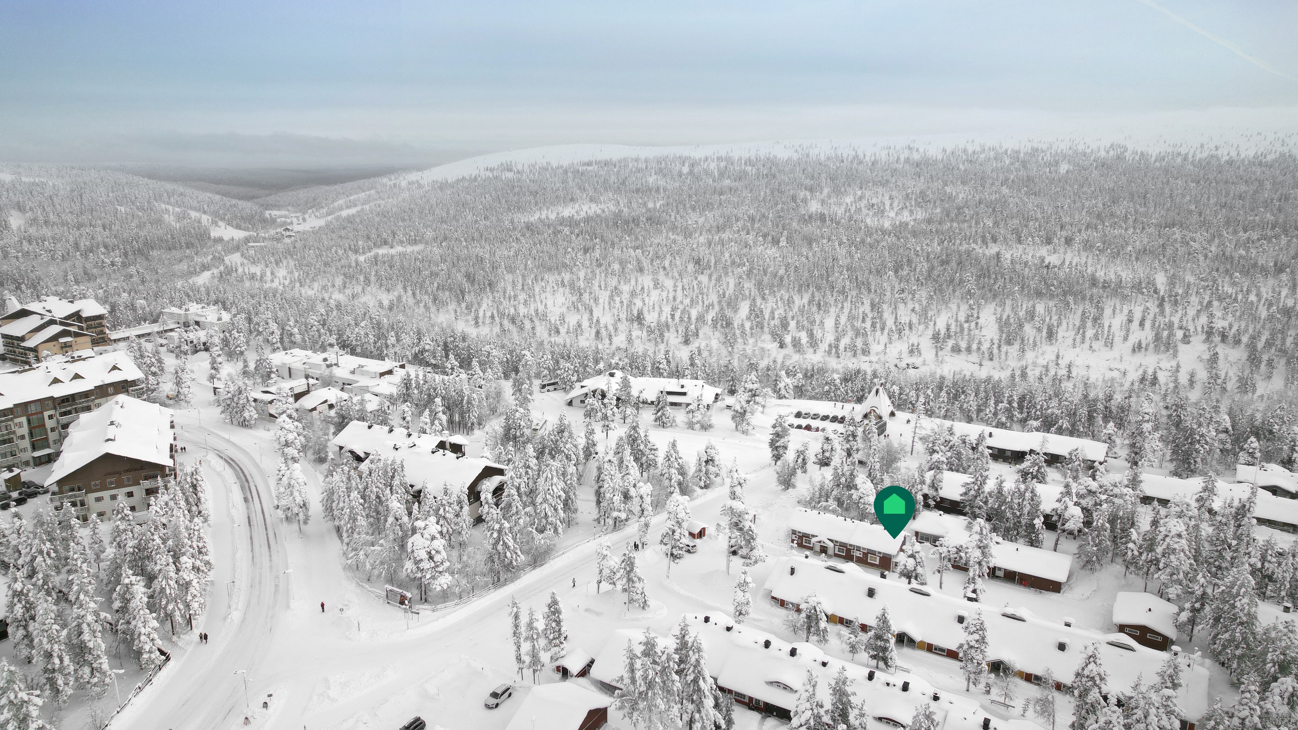 Ilmakuva Iisakkipään suuntaan