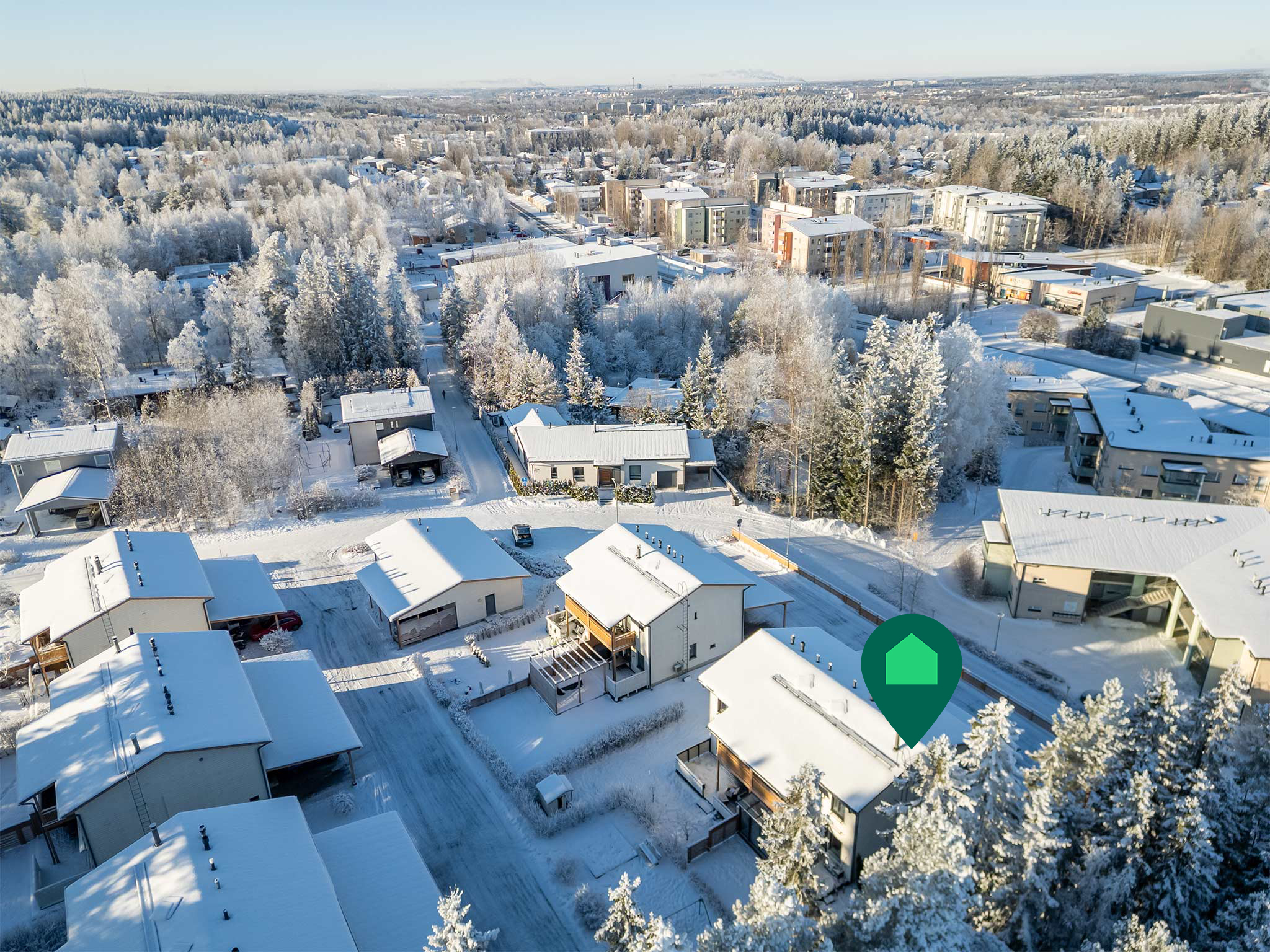 Rauhallinen sijainti päättyvän kadun päässä