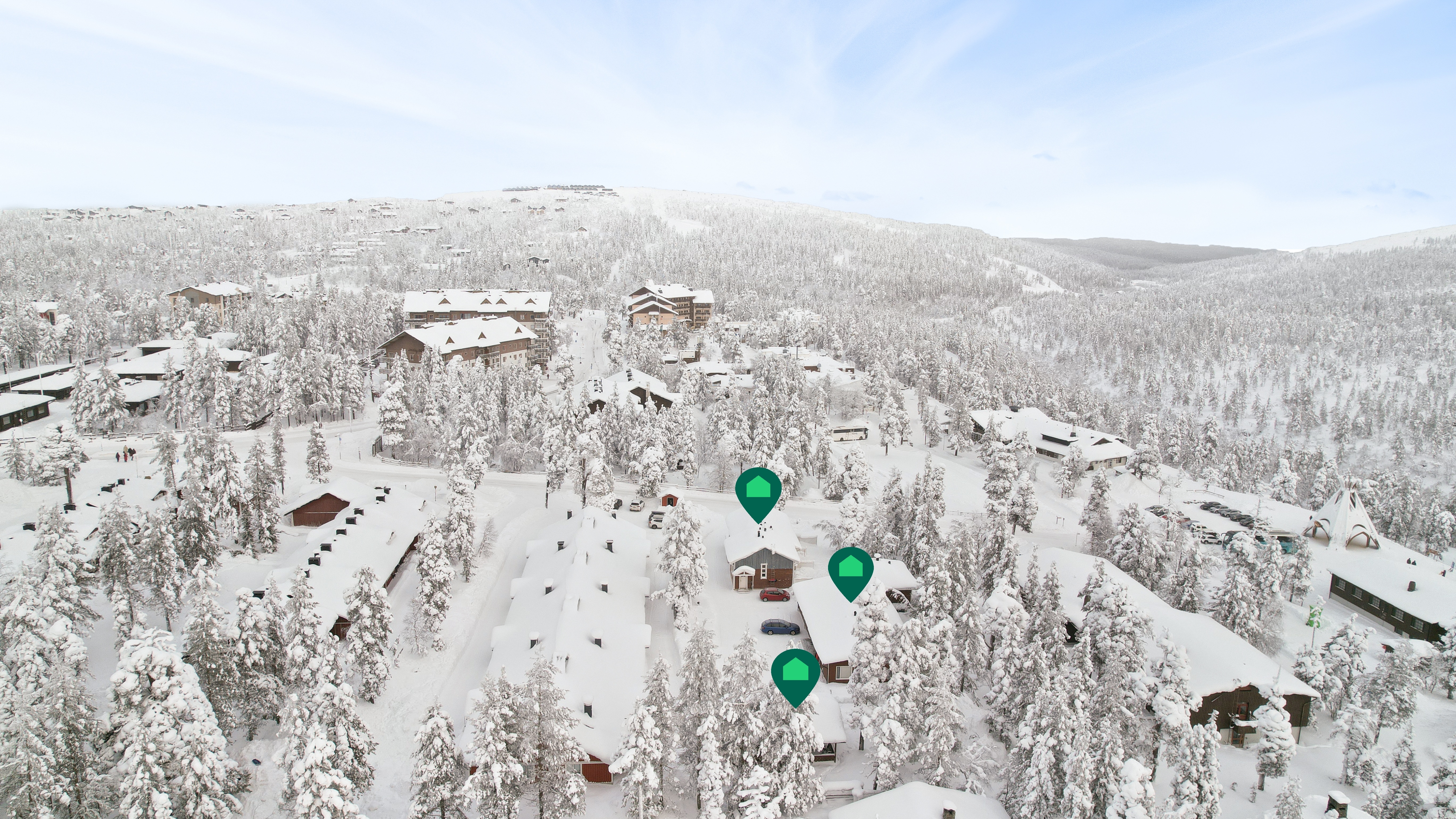 Ilmakuva Kaunispään suuntaan