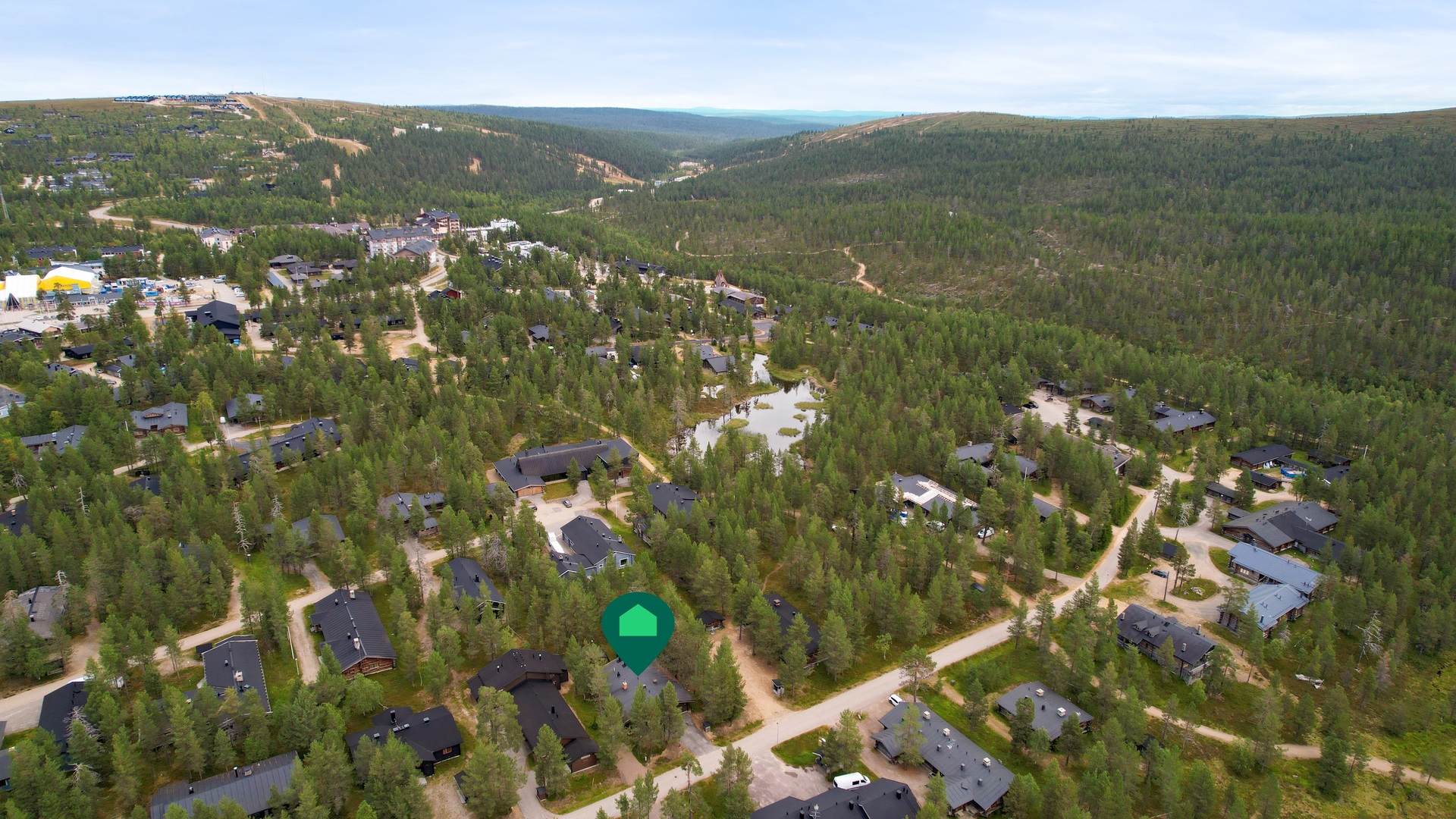 Ilmakuva Kaunispään suuntaan