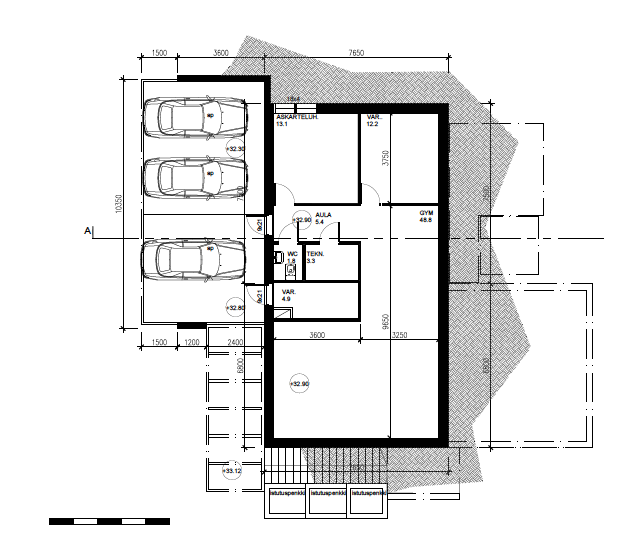 Pohja, kellari (arkkitehtipiirustus)