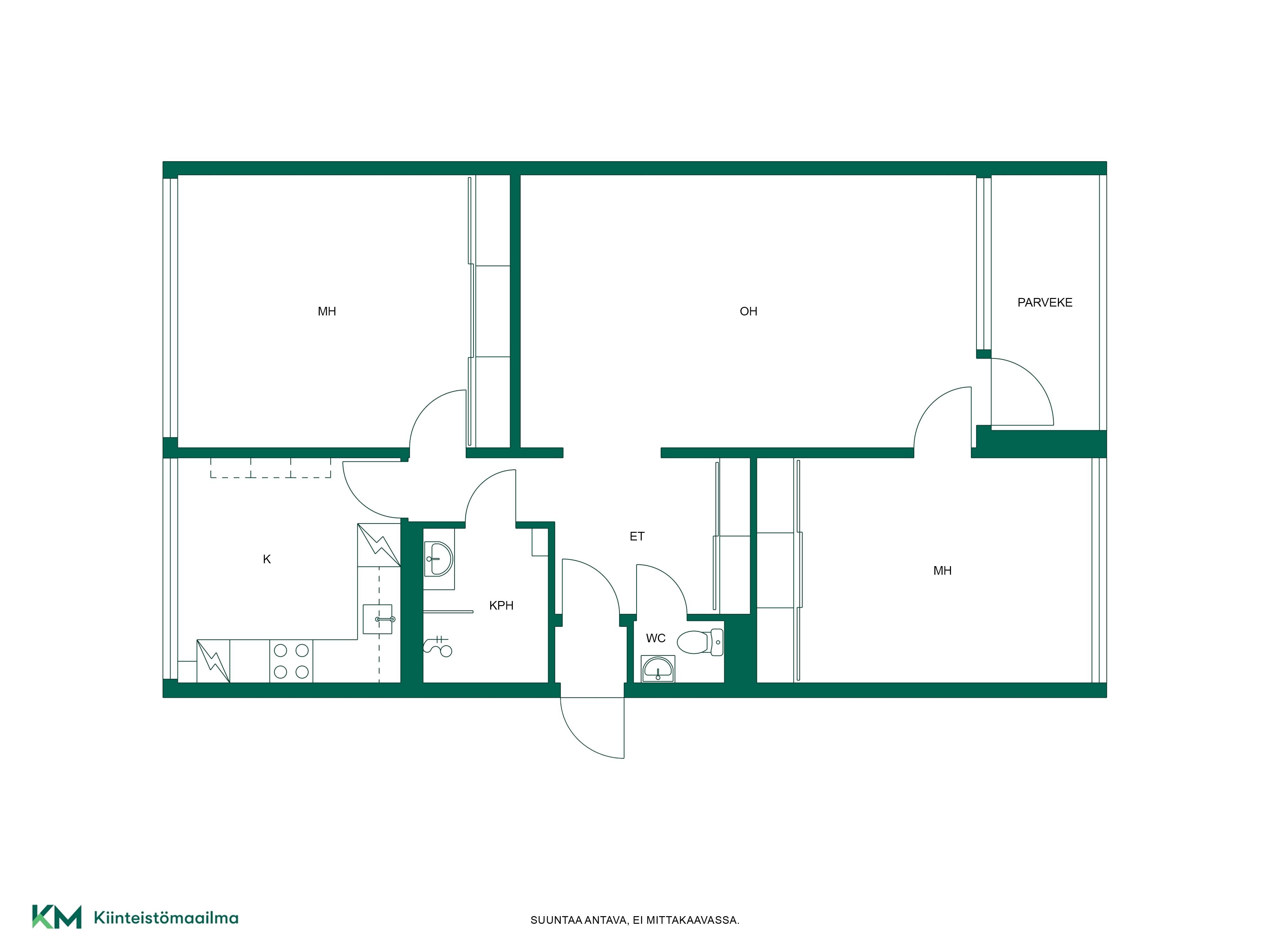 Asunnon pohjakuva