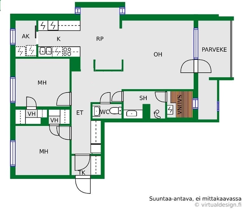Asunnon pohjakuva