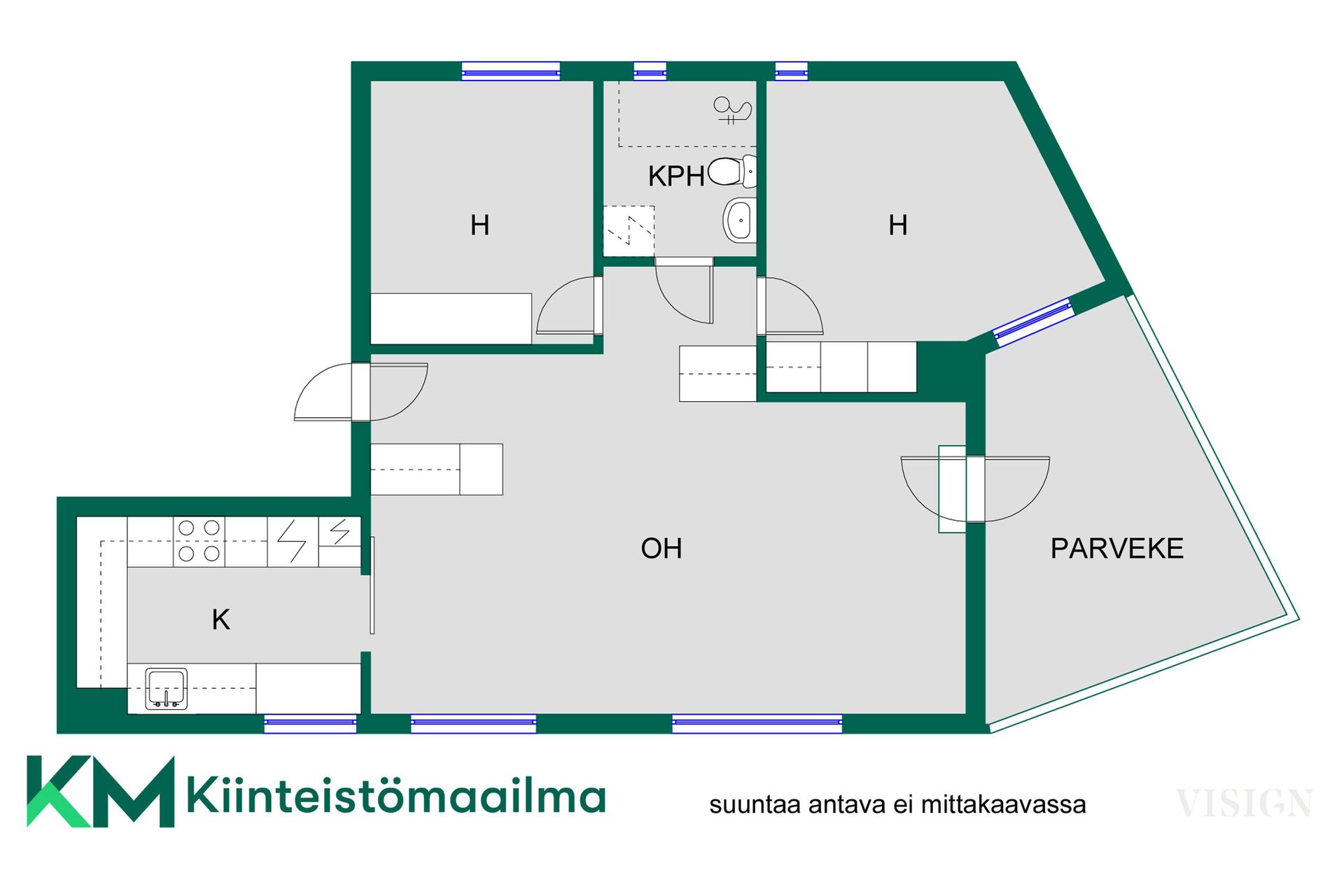 Asunnon pohjakuva