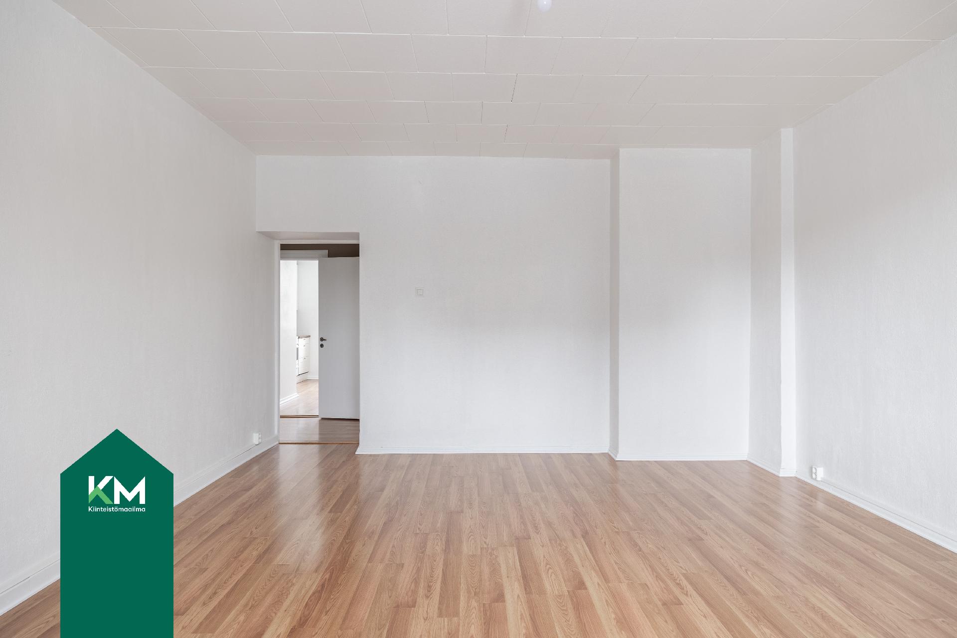 Olohuoneeseen mahtuu vaikka ruokailuryhmäkin