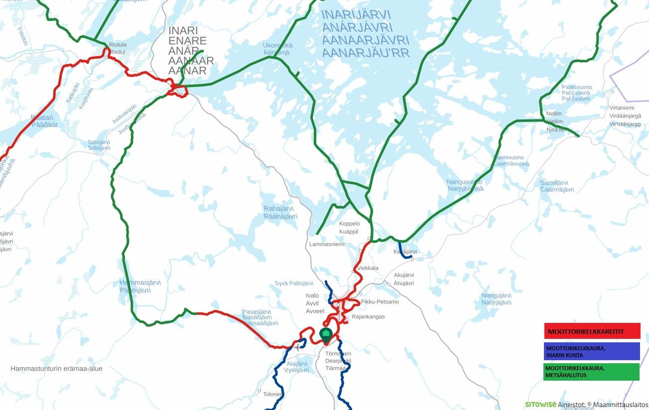 Moottorikelkkareitit.