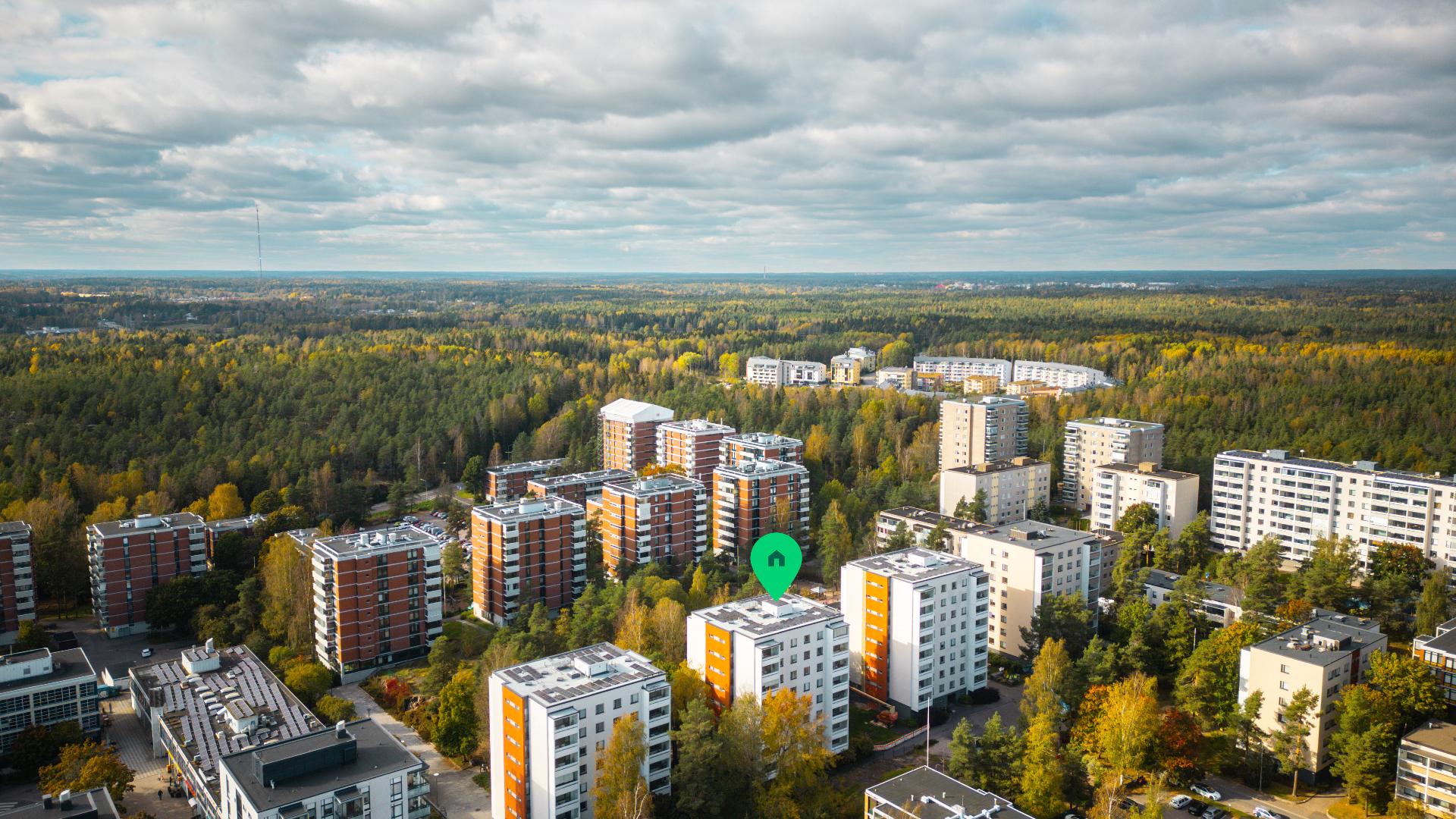 Keskuspuistossa on hyvät ulkoilumahdollisuudet.
