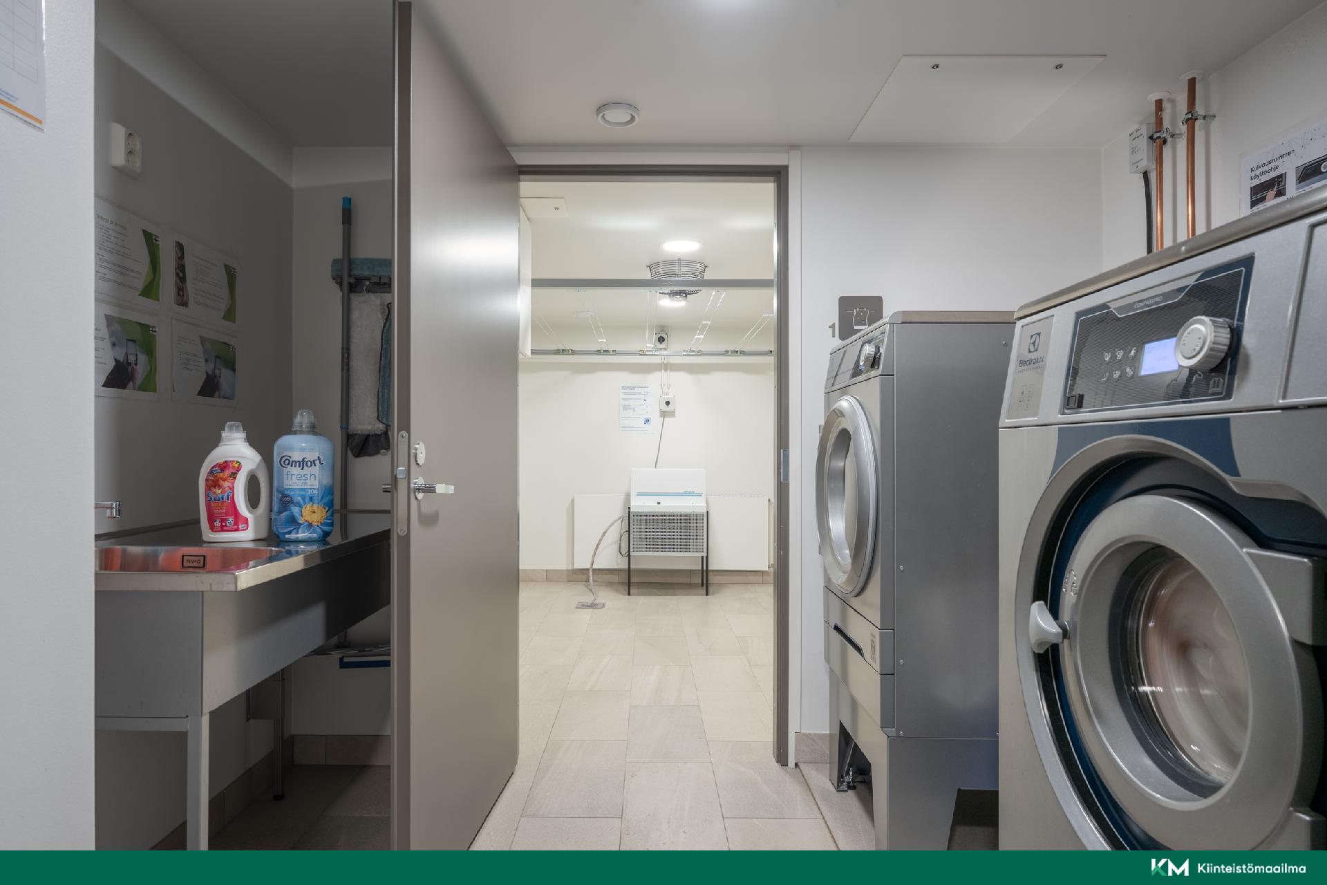 Pesutupa asukkaiden käyttöön varattavissa