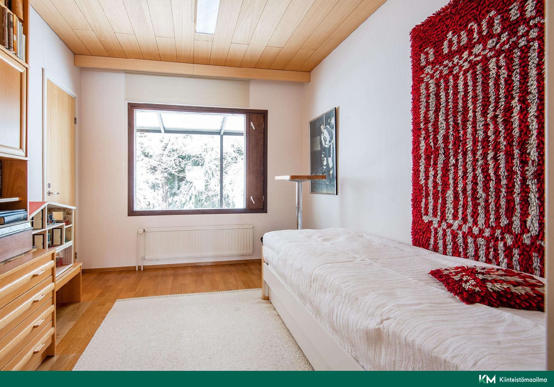 Makuuhuone 4 takkahuoneen vieressä