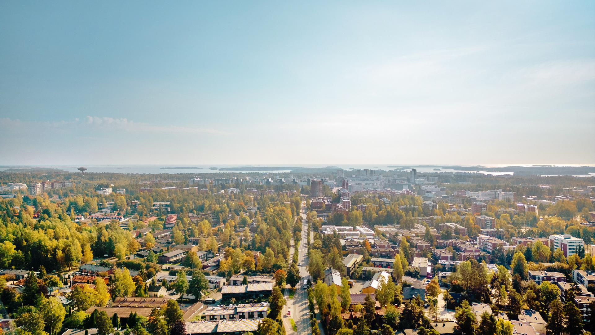 Maisemaa Ylä-Olarista merelle päin.