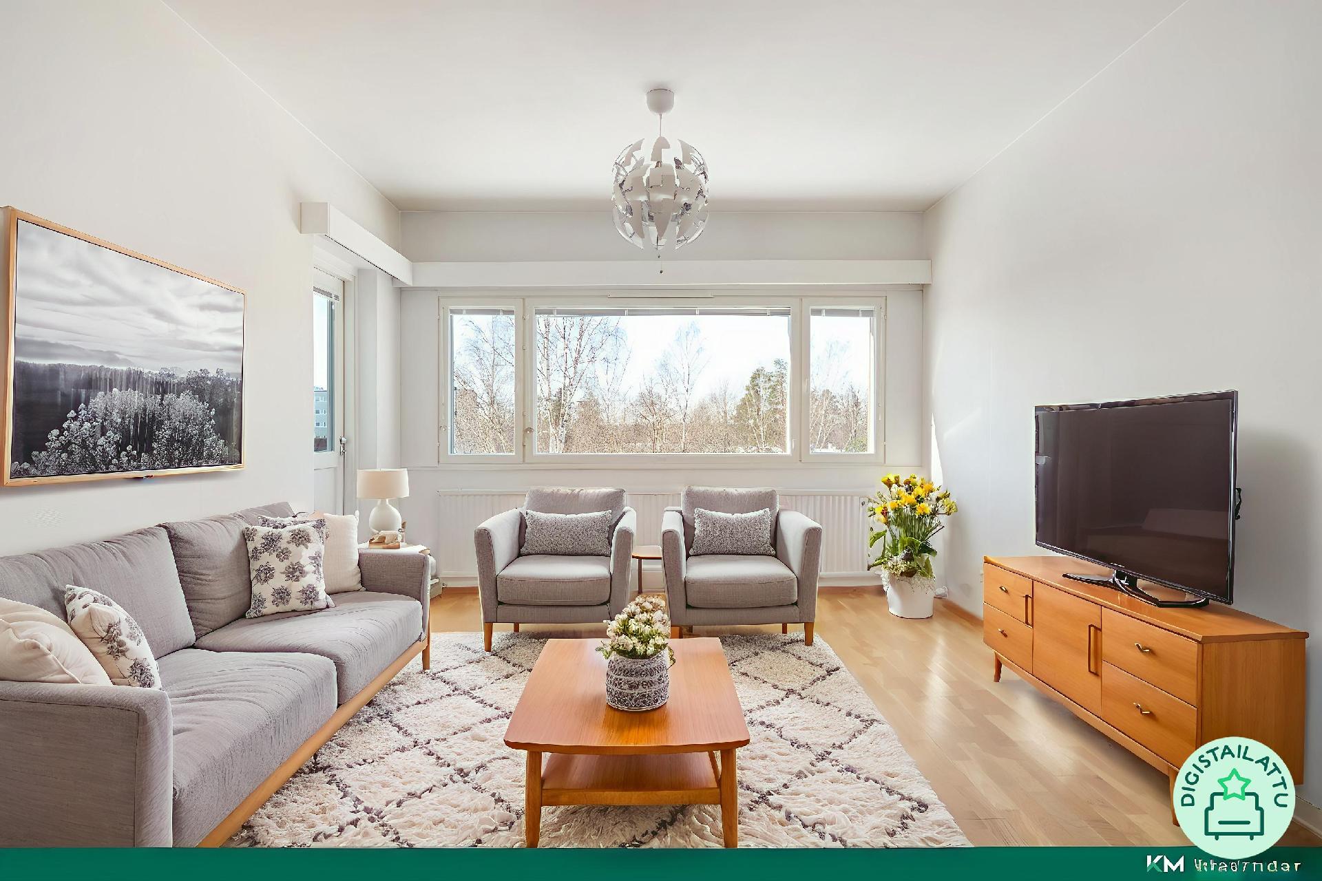 Digistailattu olohuone