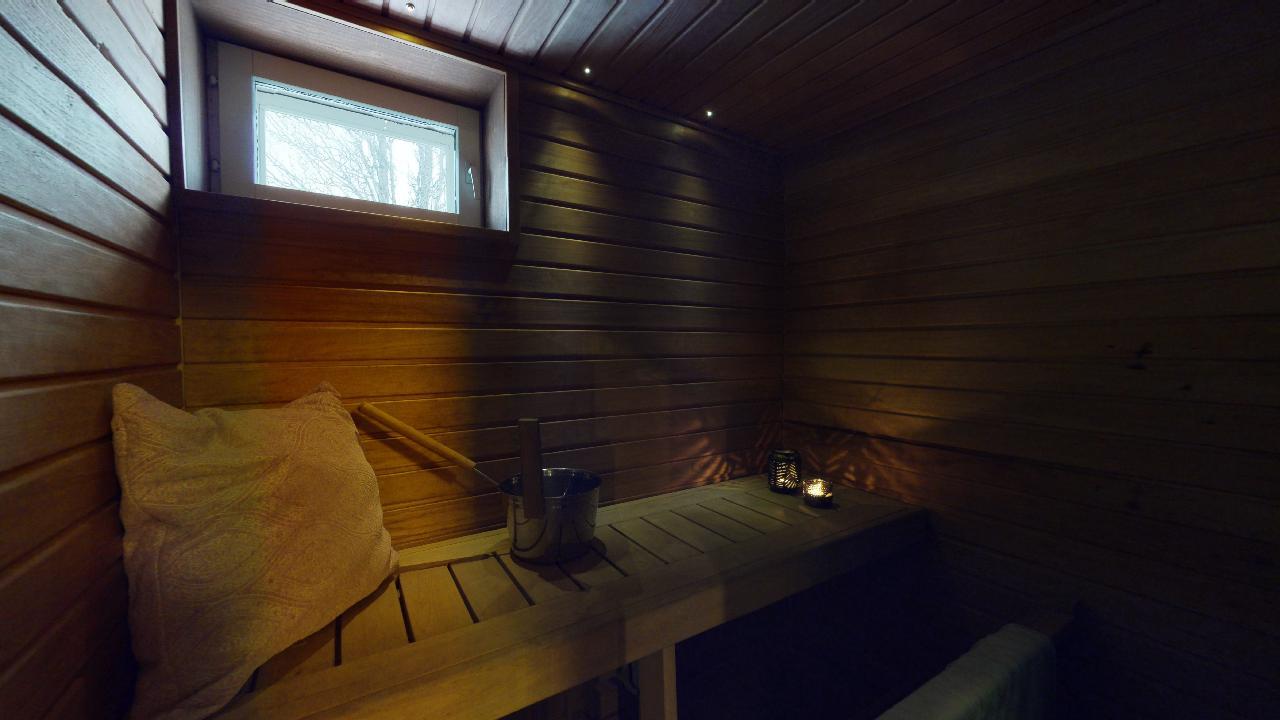 Sauna yläkerran asunnossa