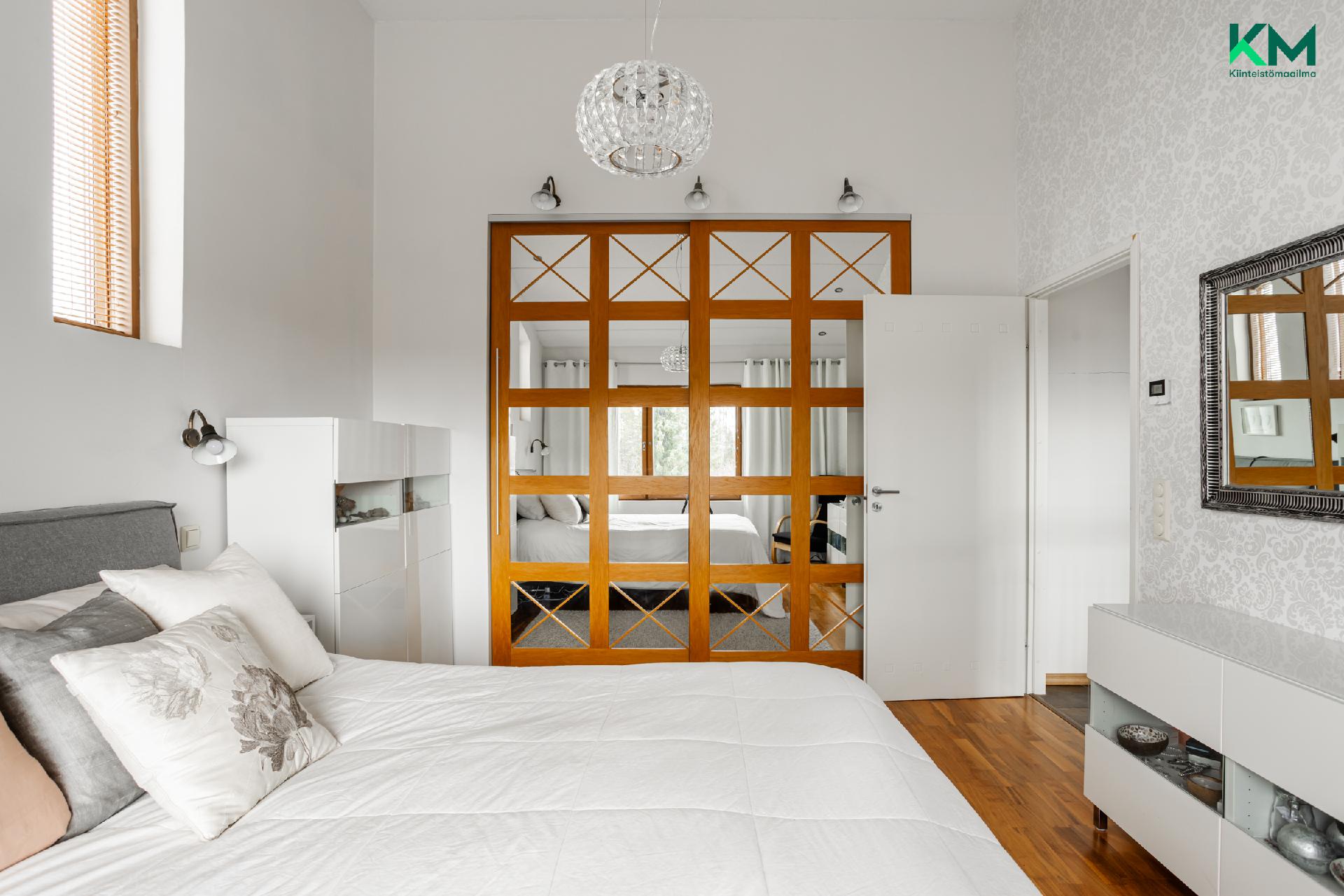 Walk-in-closet liukuovien takana