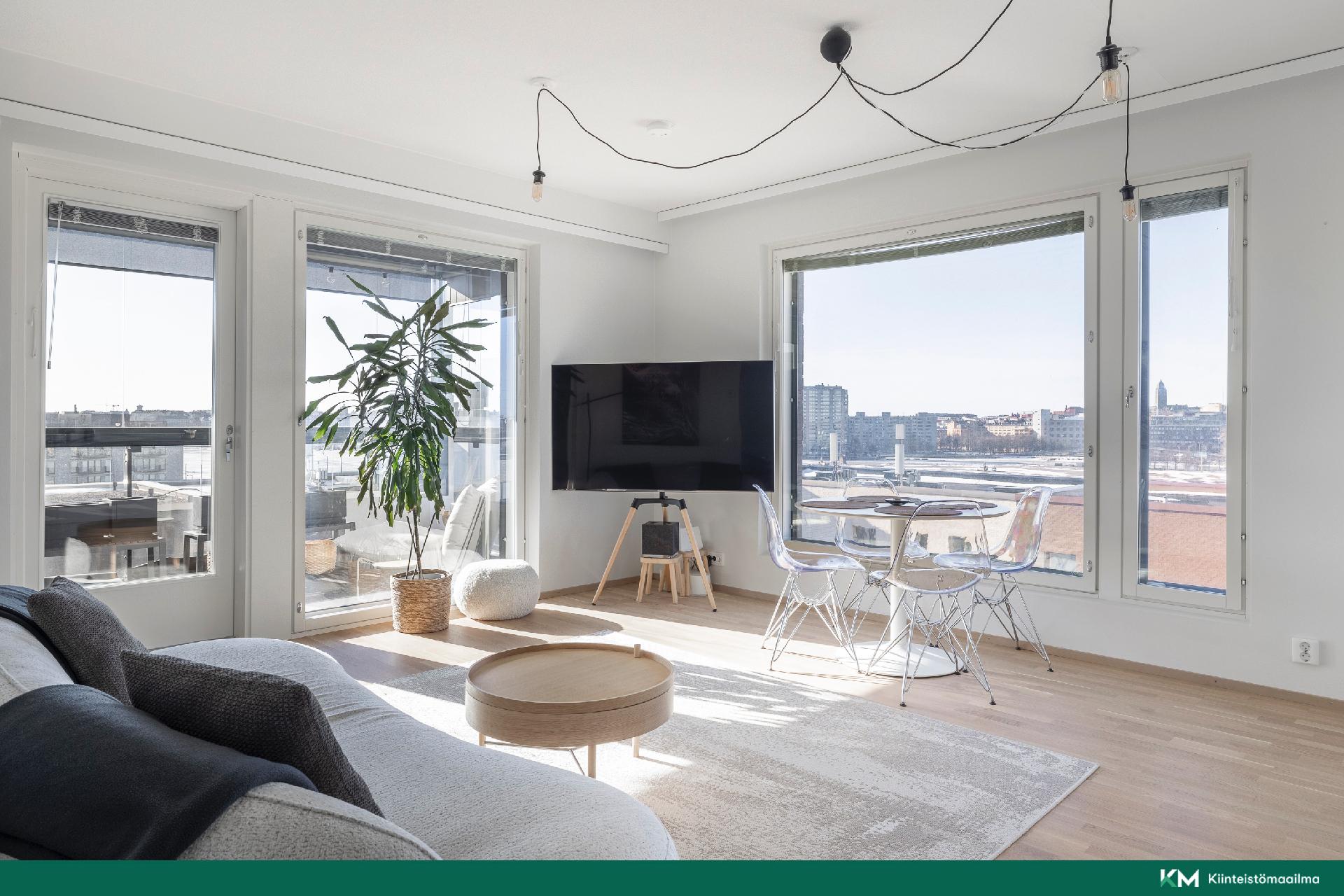 Isot ikkunat etelään ja länteen