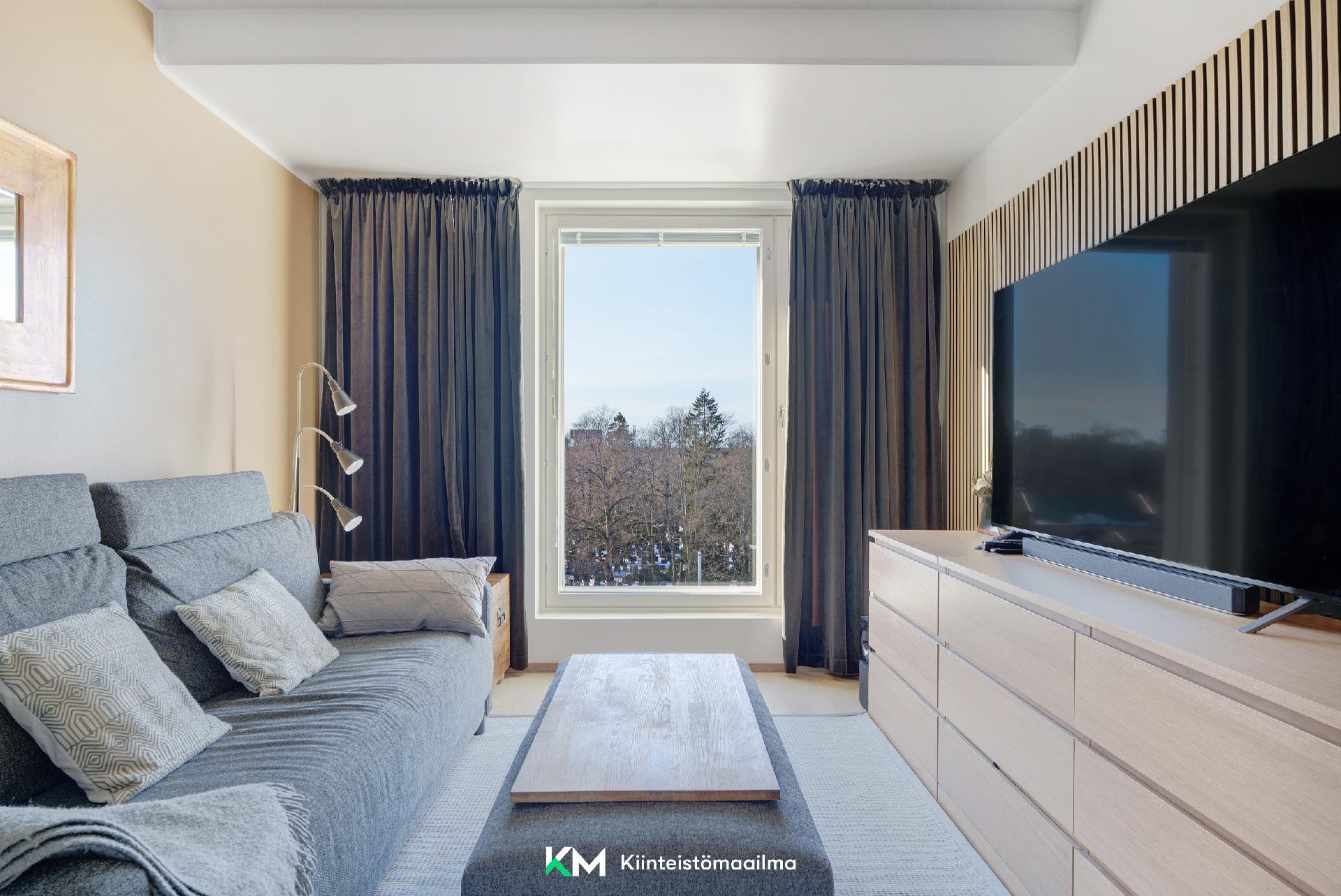 Makuuhuone 2 Mechelininkadun suuntaan