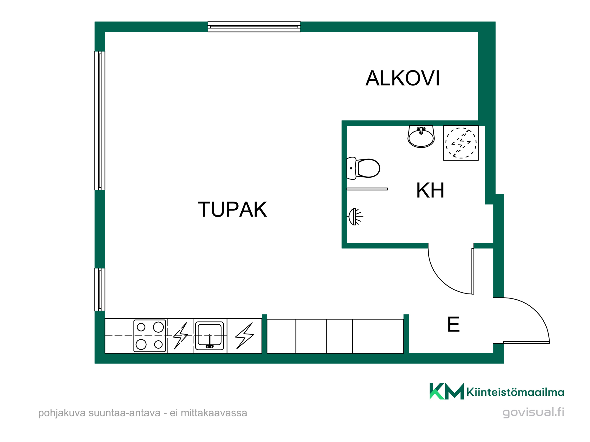 Asunnon pohjakuva