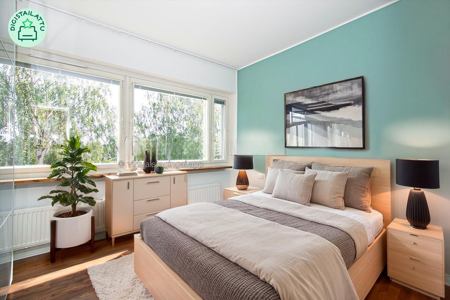 Digistailattu kuva toisesta makuuhuoneesta 