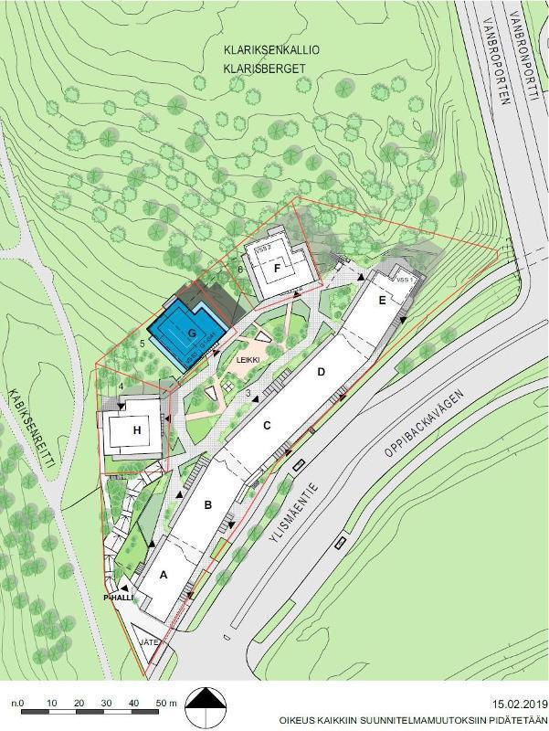 Tontti rajoittuu puistoon