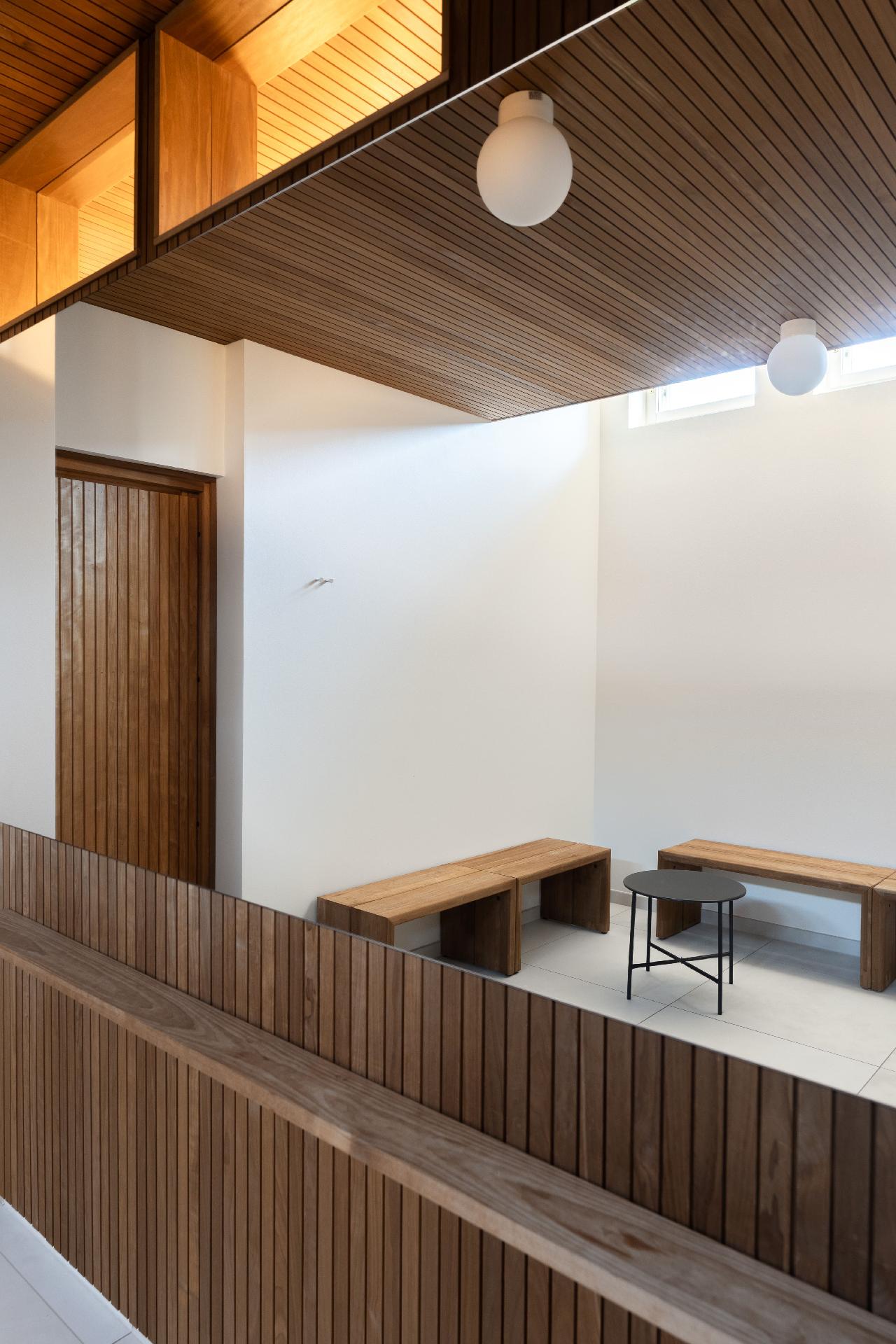 Yhtiön saunatiloja.